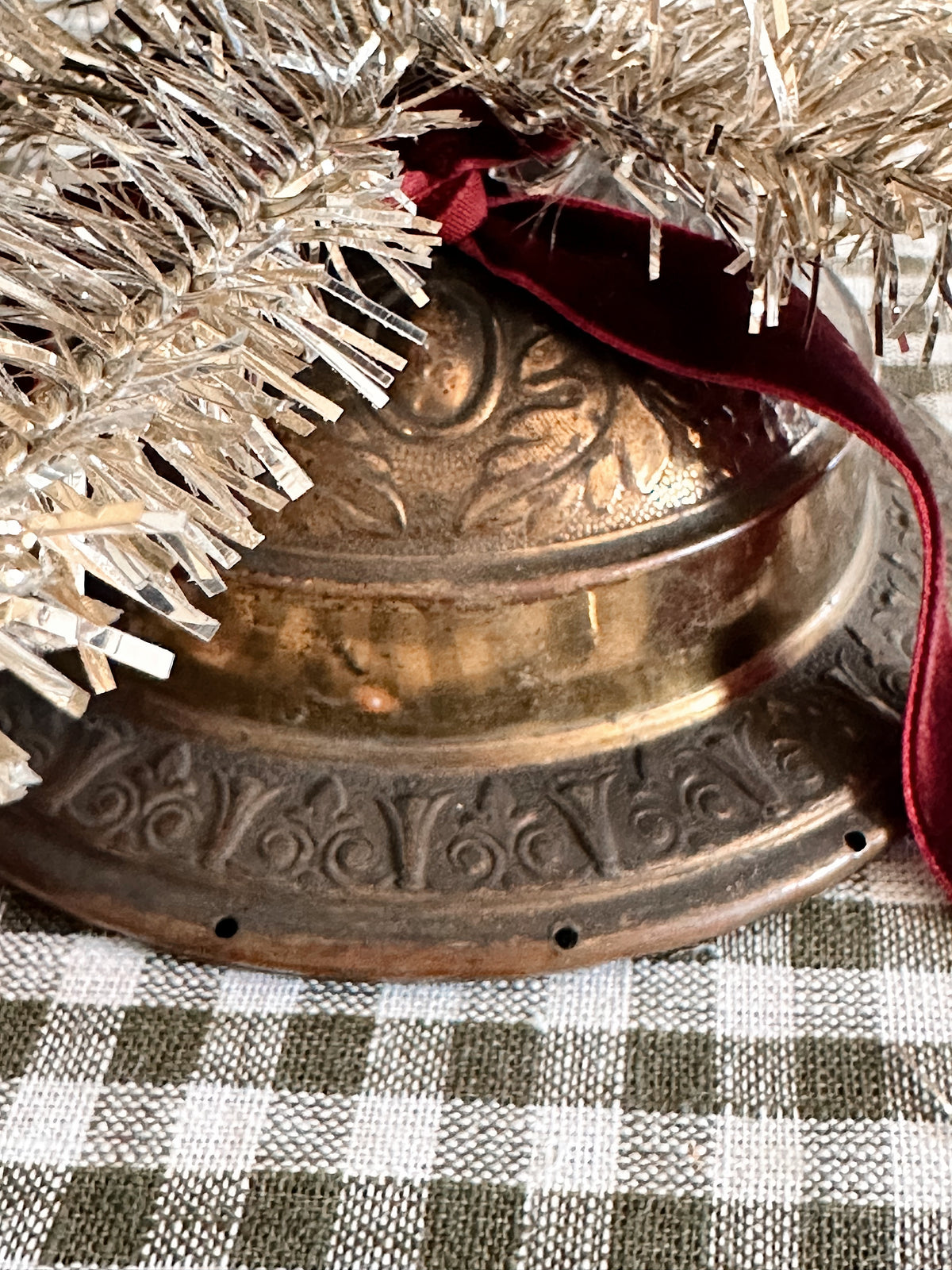 Vintage Lamp Base Tinsel Tree