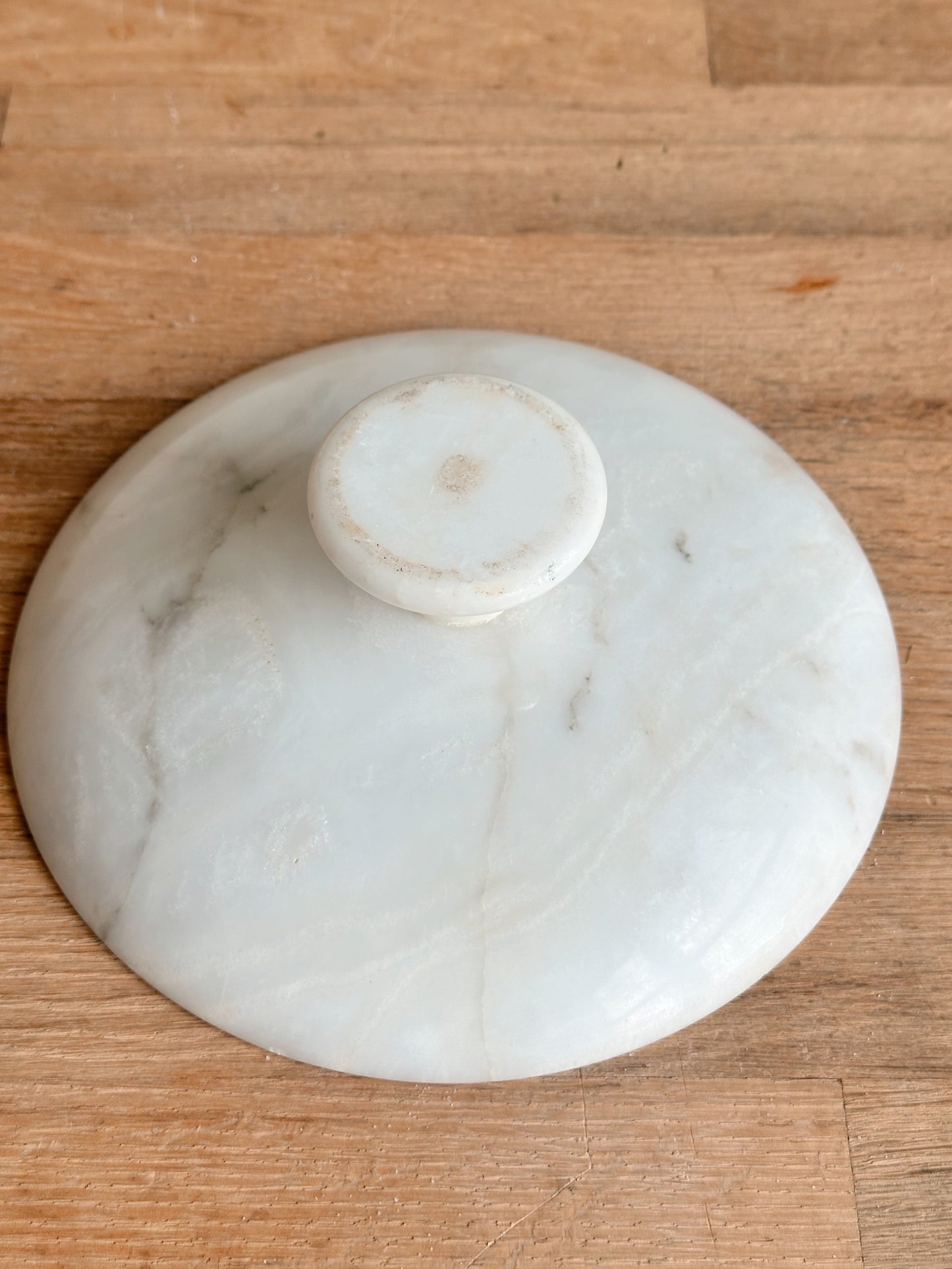Vintage Marble Pedestal Dish