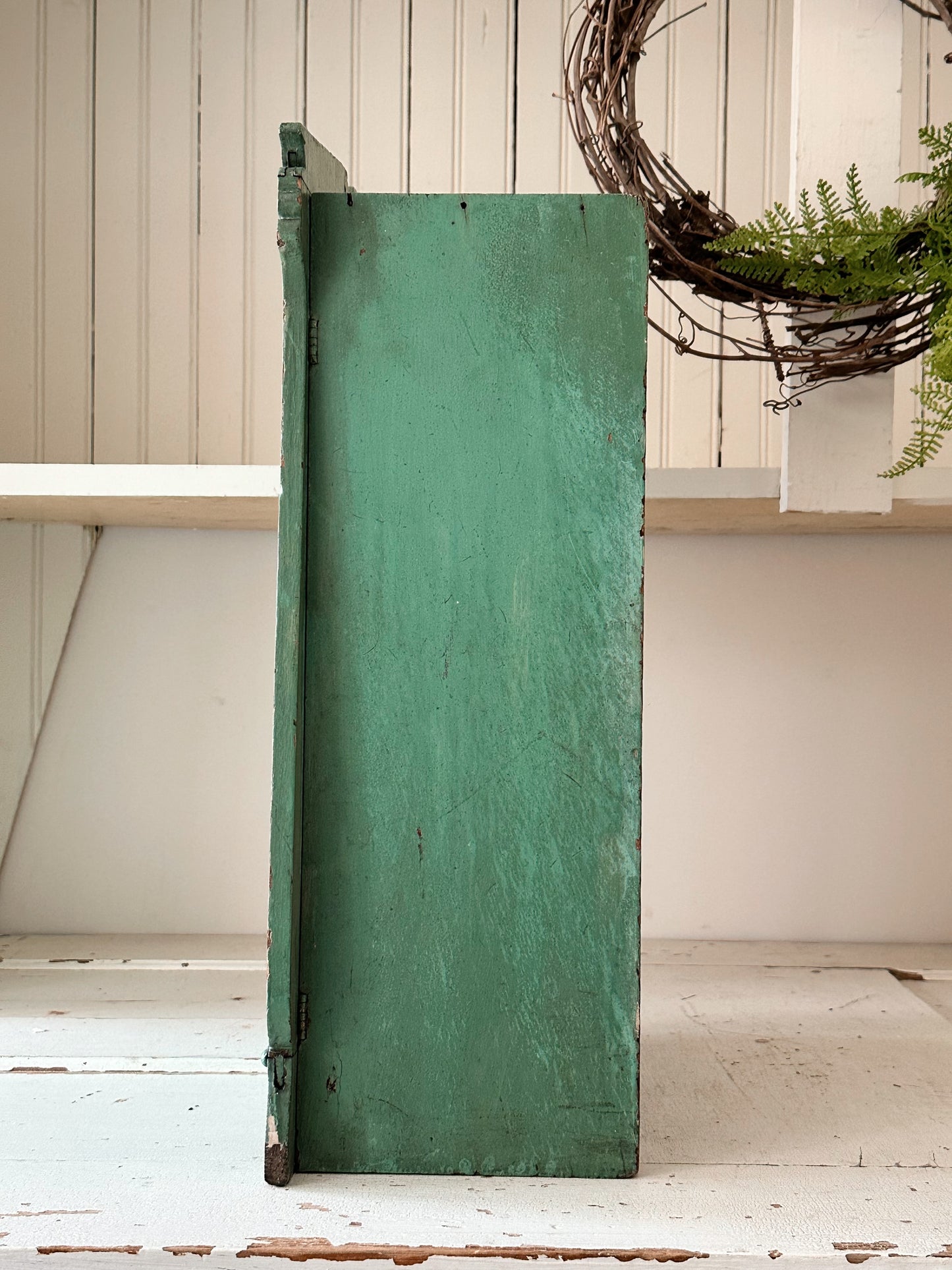 Vintage Wood Table Top Cabinet