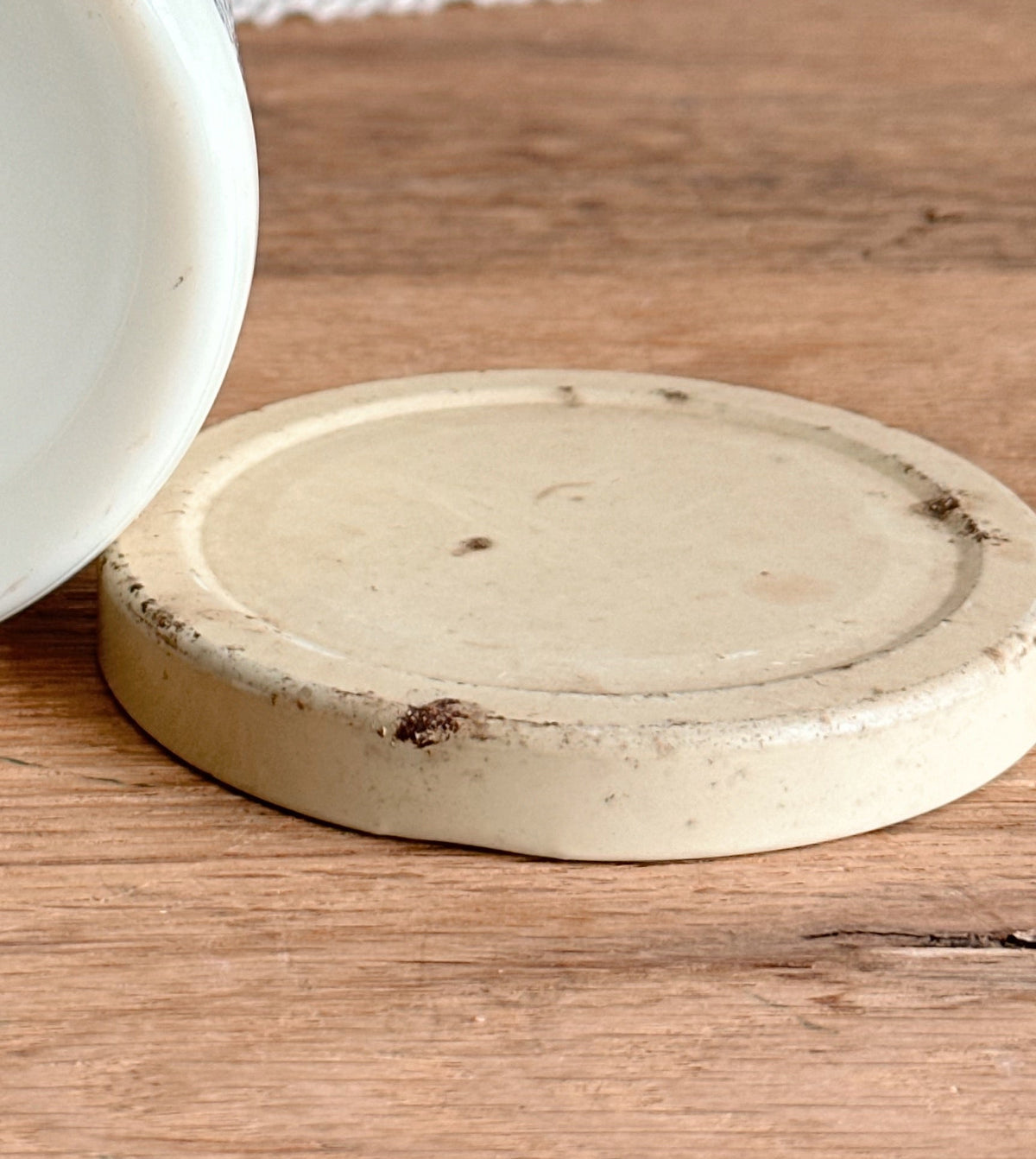 Vintage 1940s James Keller Glass Ginger Preserve Jar