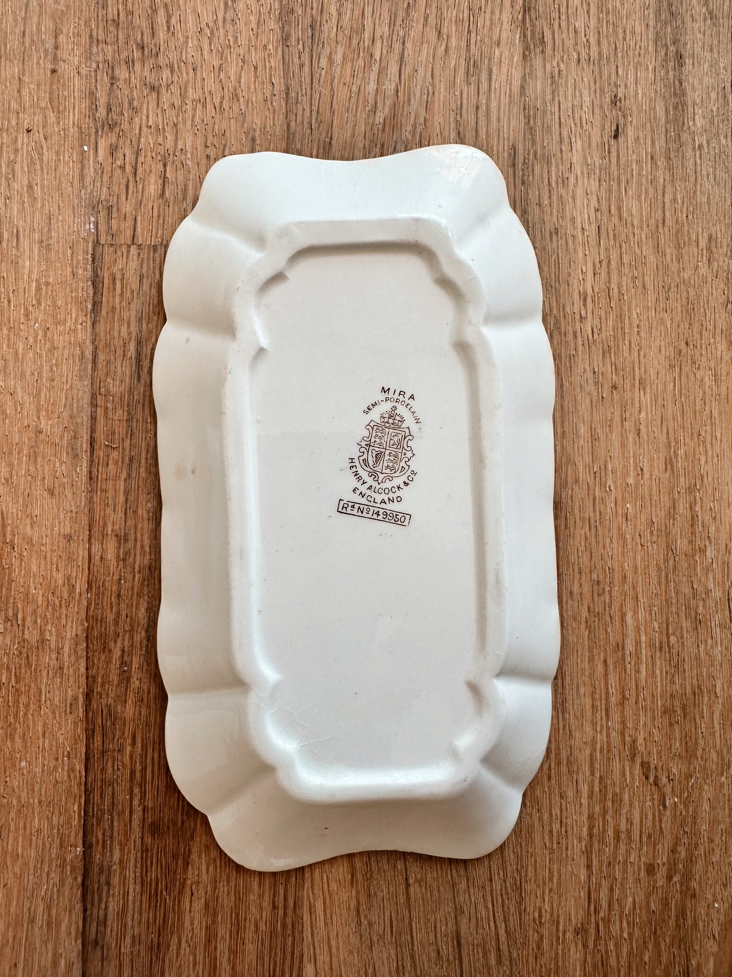 Vintage T G & F Booth Transferware Gravy Boat and Drip Plate