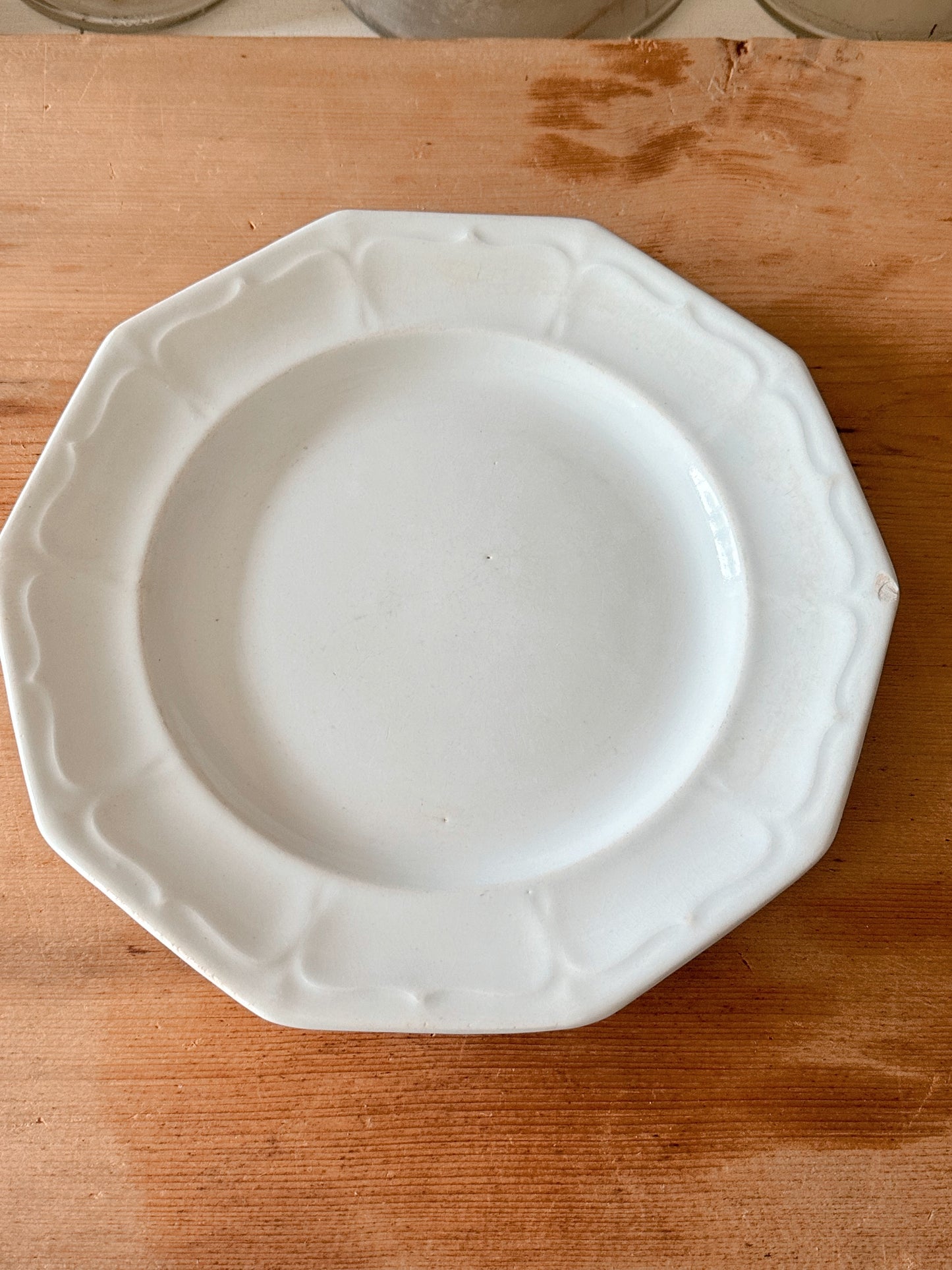 Stack of Three Antique Ironstone Plates