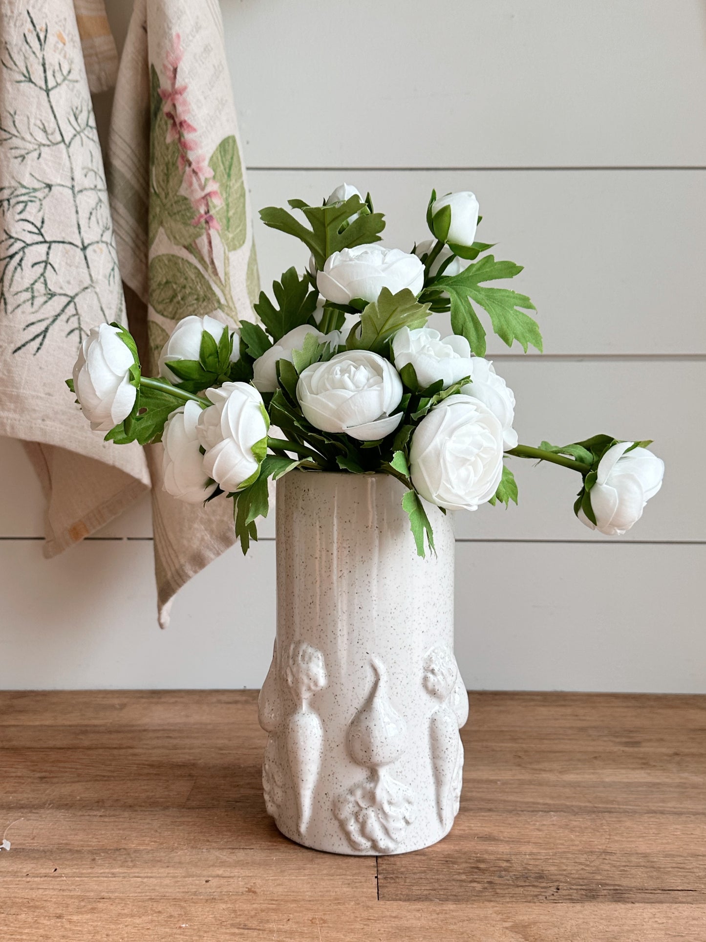 Real Touch Ranunculus Bundle, White