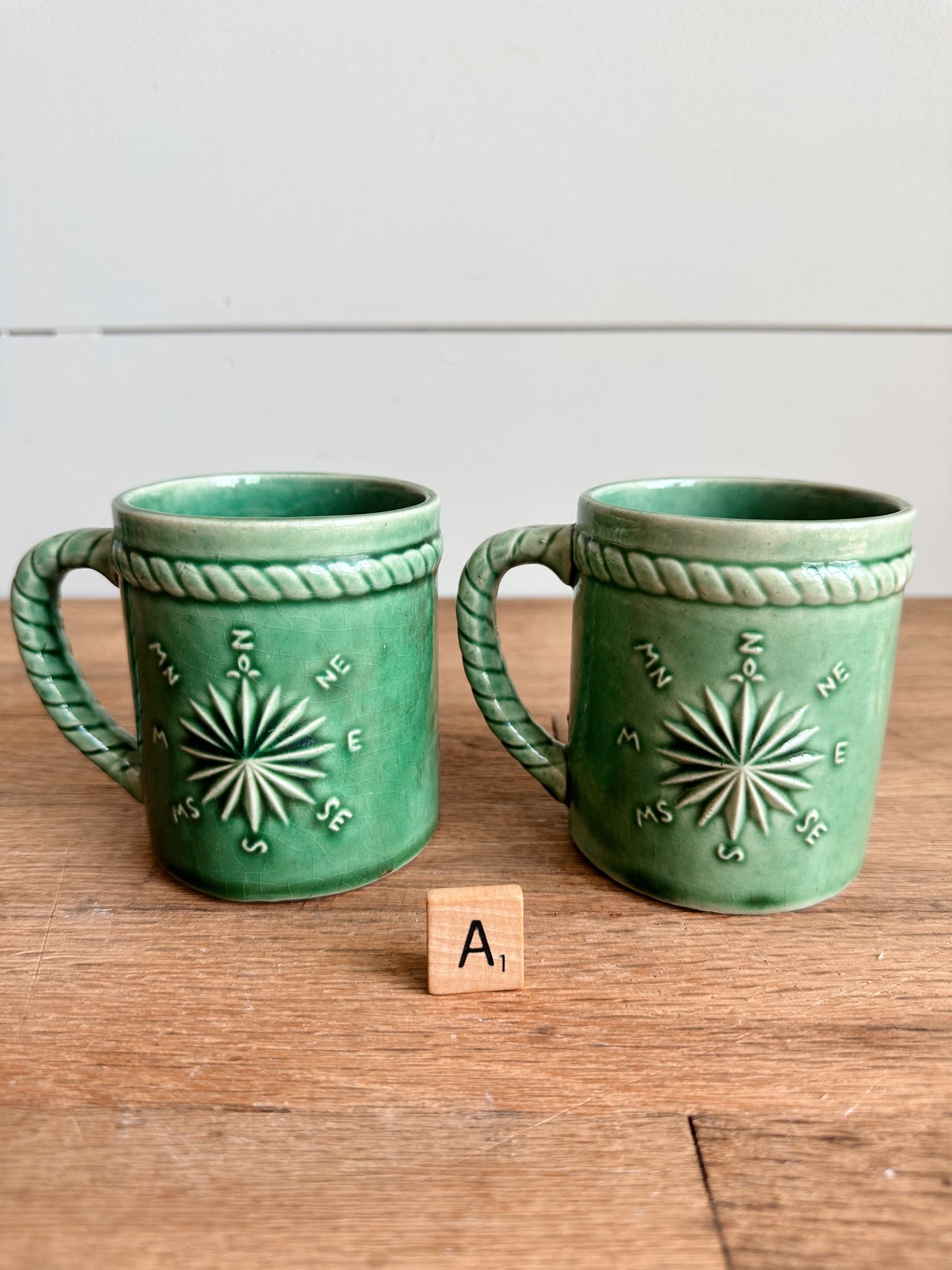 Vintage Nautical Mugs (set of 2)