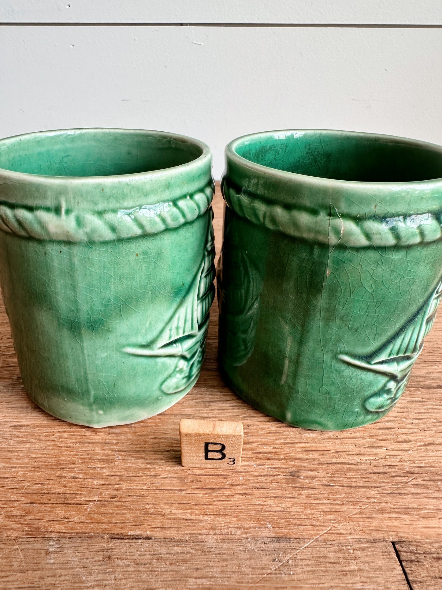 Vintage Nautical Mugs (set of 2)