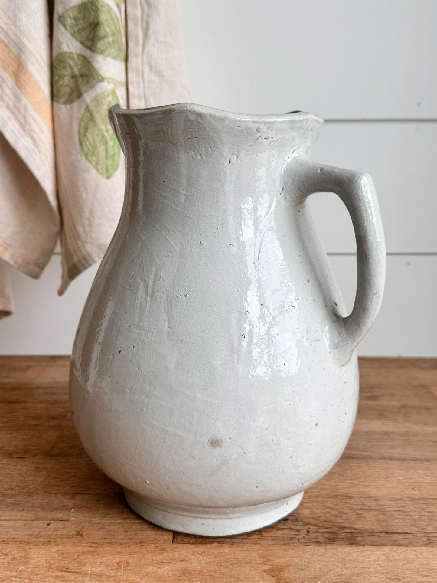Rustic Vintage Stoneware Pitcher