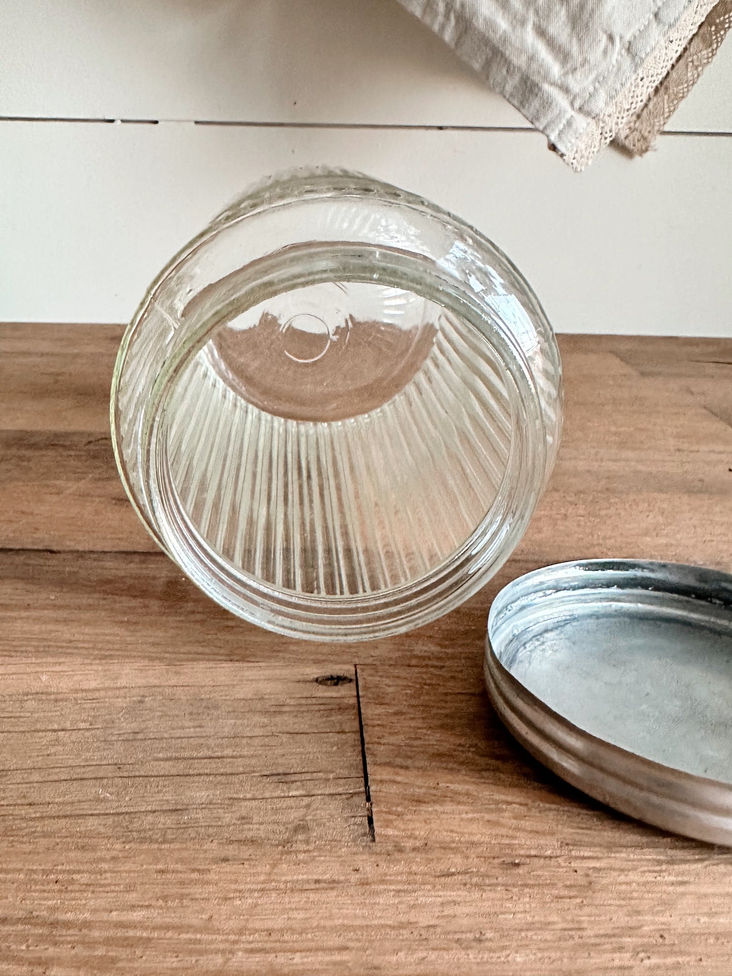 Vintage Hoosier Cabinet Mission Robbed Storage Jar Glass