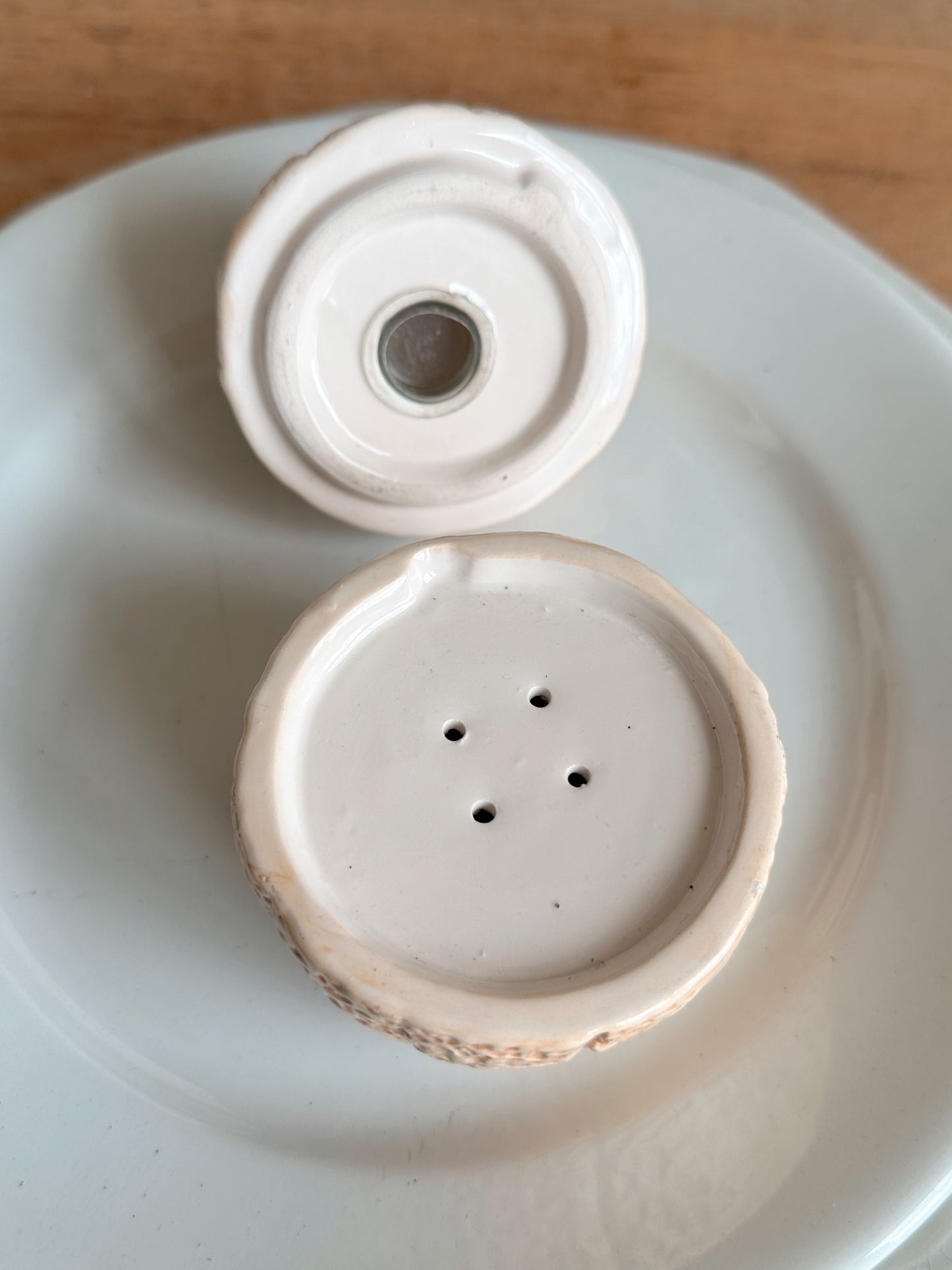 Vintage Cantaloupe Salt & Pepper Shaker Set