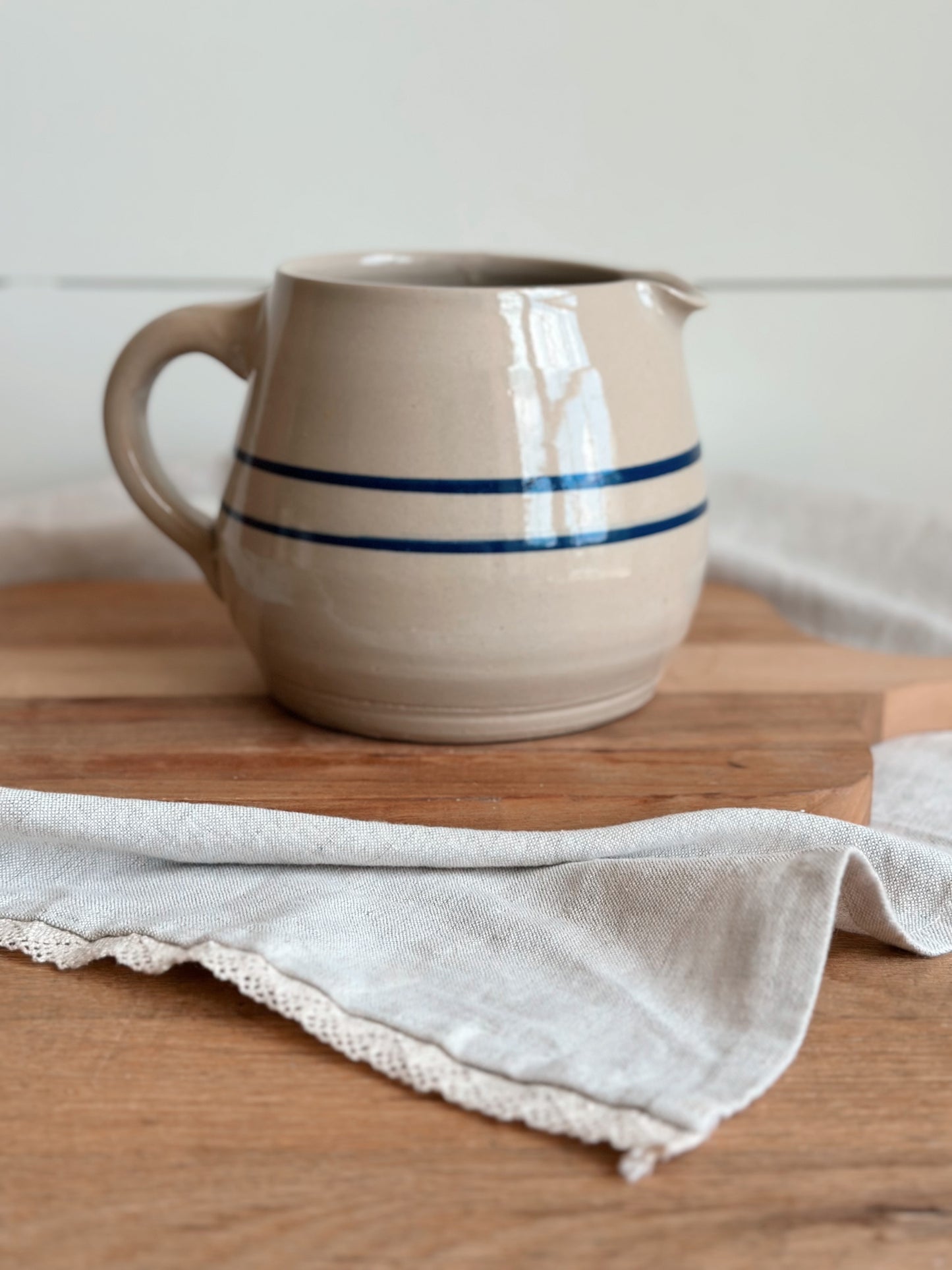 Vintage Pottery Buttermilk Pitcher