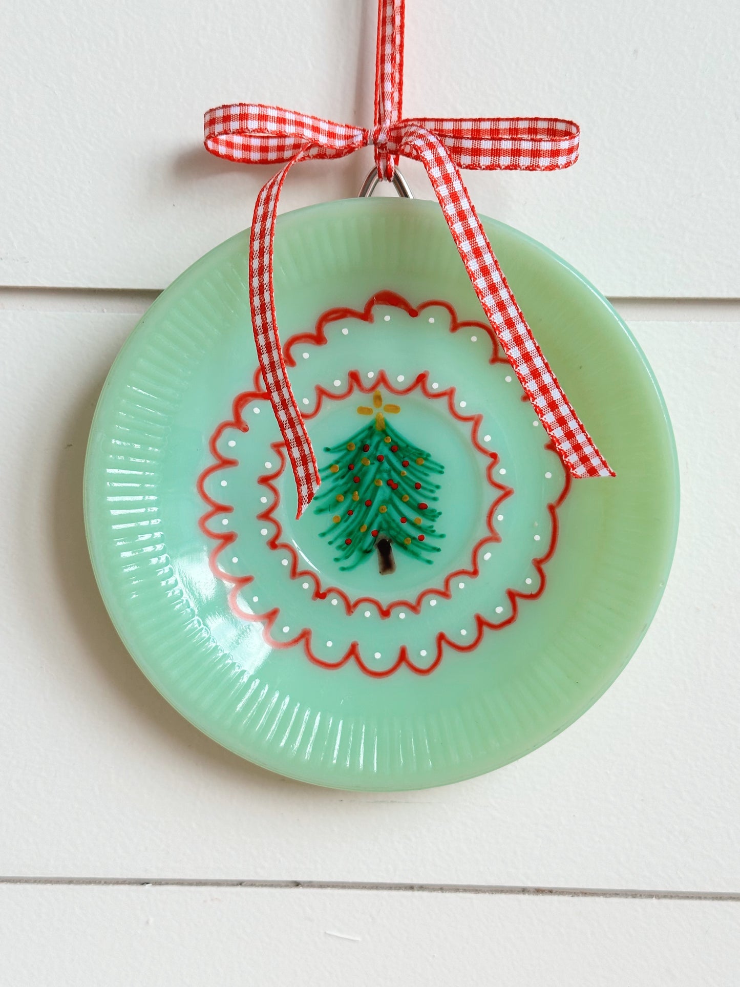 Hand Painted Vintage Jadeite