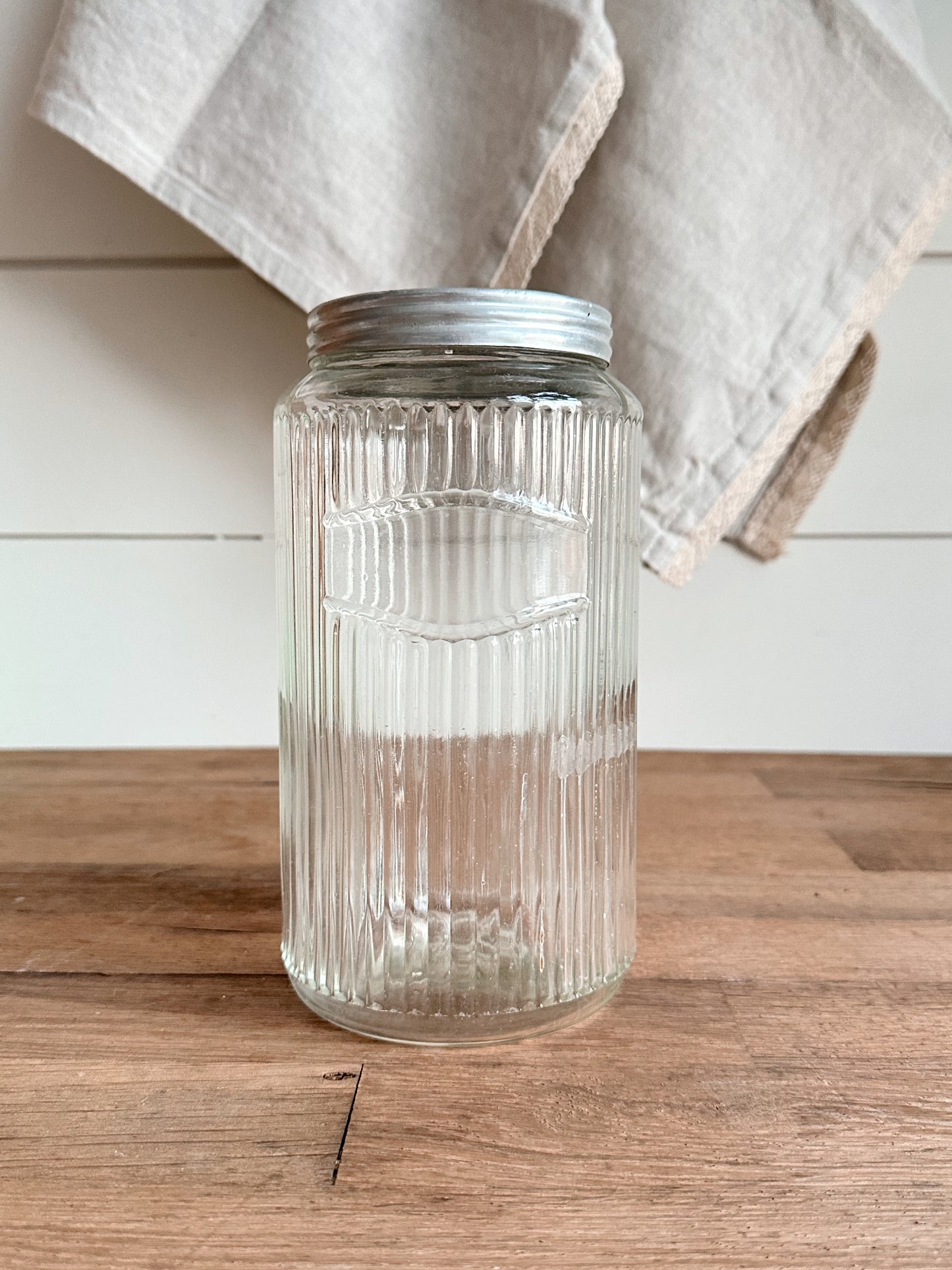 Vintage Hoosier Cabinet Mission Robbed Storage Jar Glass