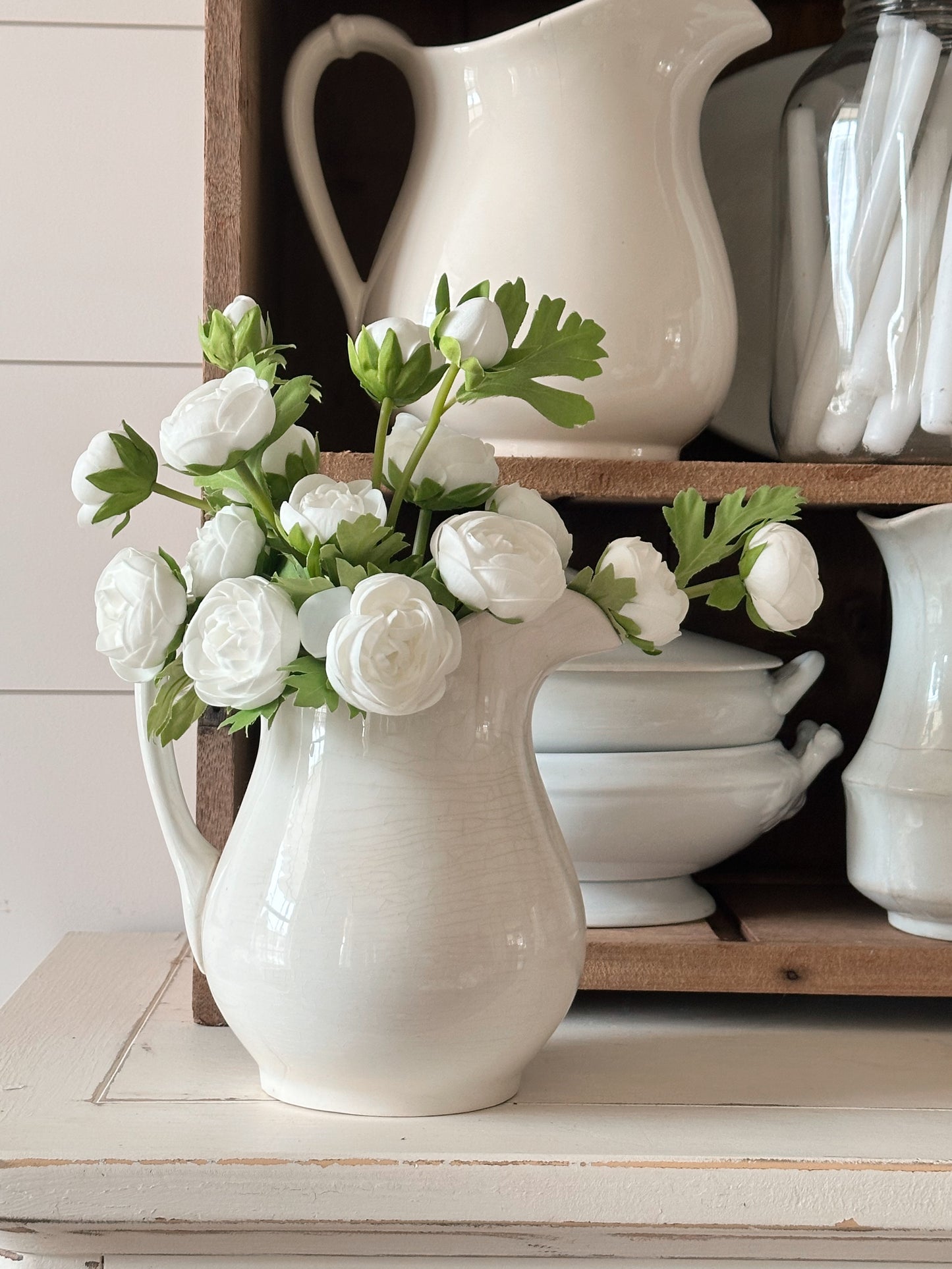 Real Touch Ranunculus Bundle, White
