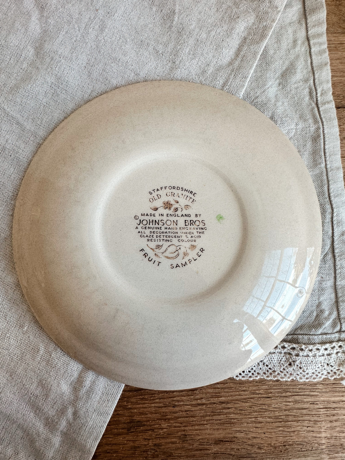 Pair of Vintage Johnson Bros “Fruit Sampler” Dessert Plates