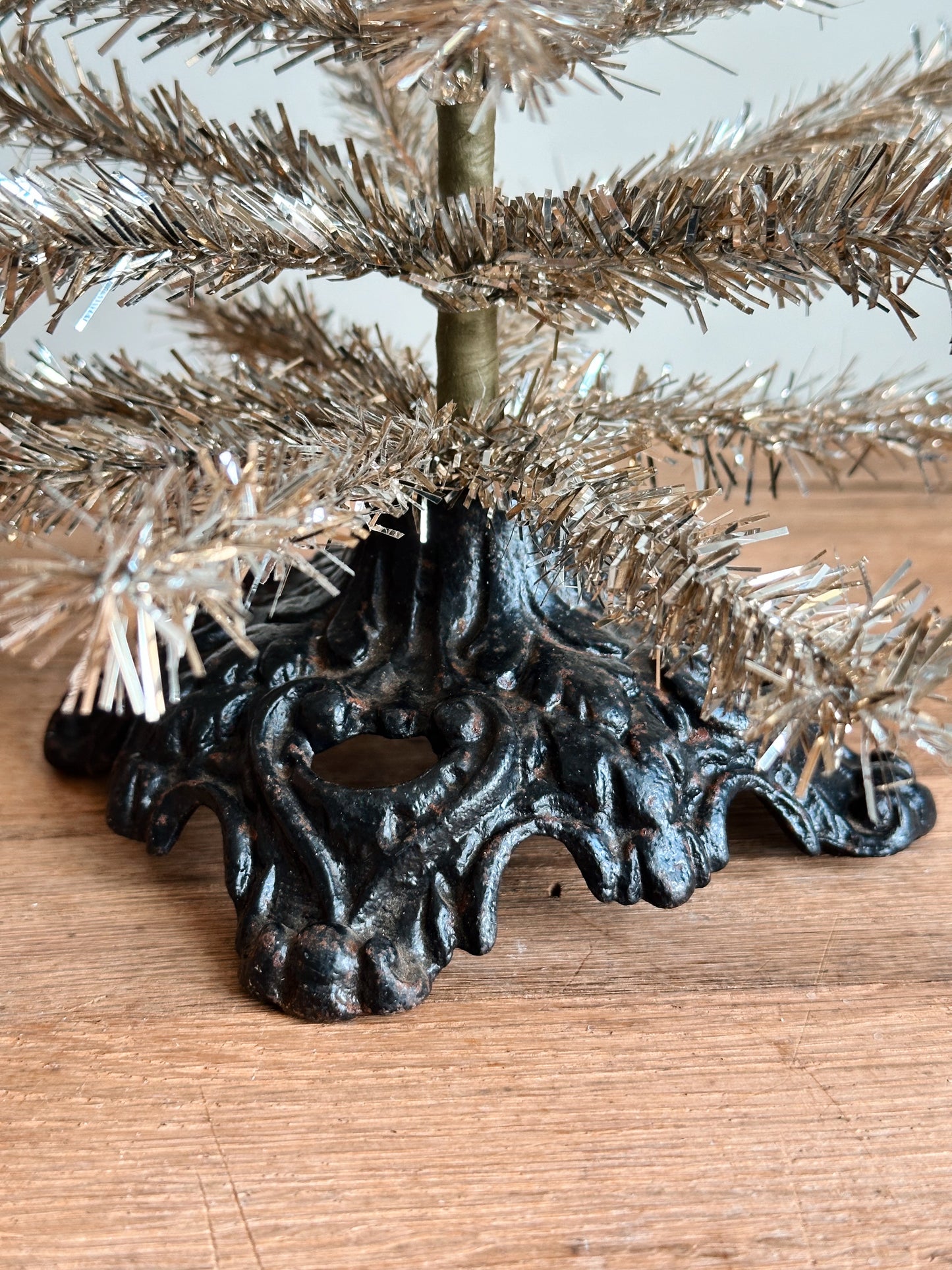 Vintage Iron Tinsel Tree