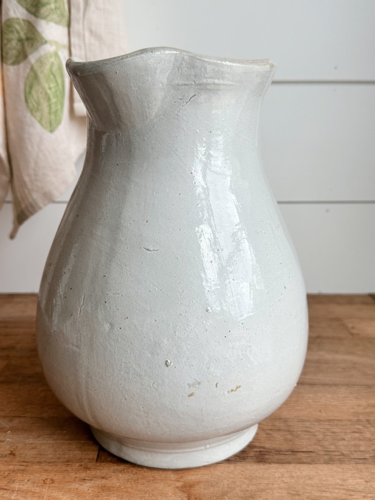 Rustic Vintage Stoneware Pitcher