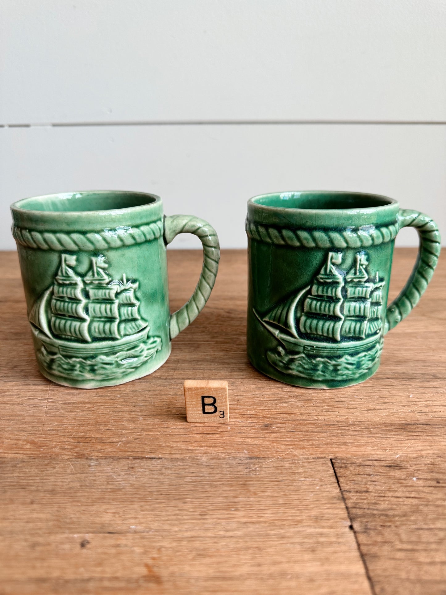 Vintage Nautical Mugs (set of 2)