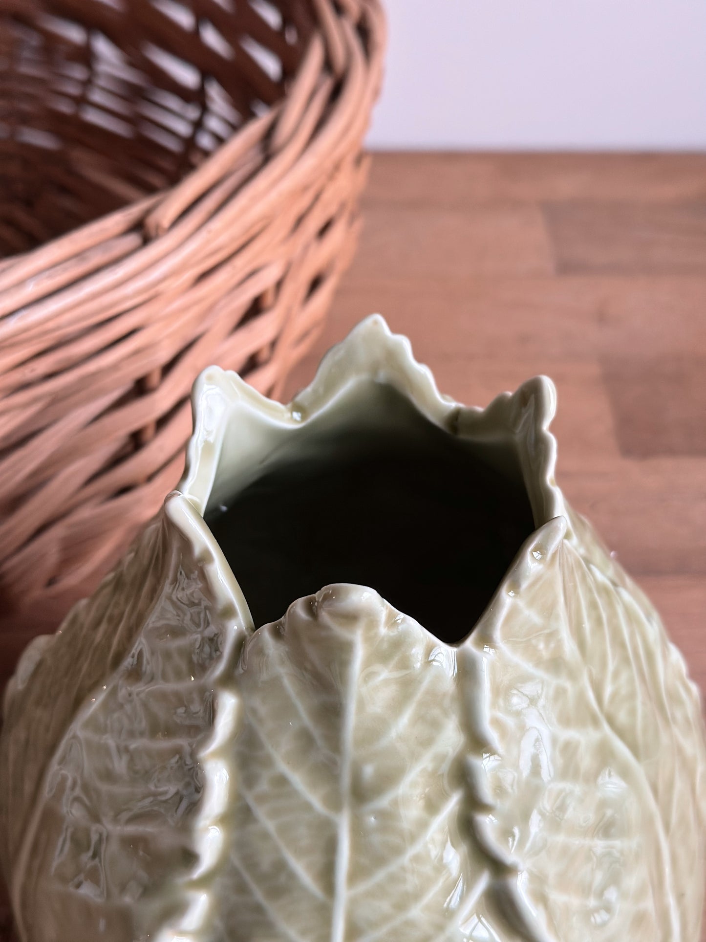 Porcelain Cabbage Leaf Vase