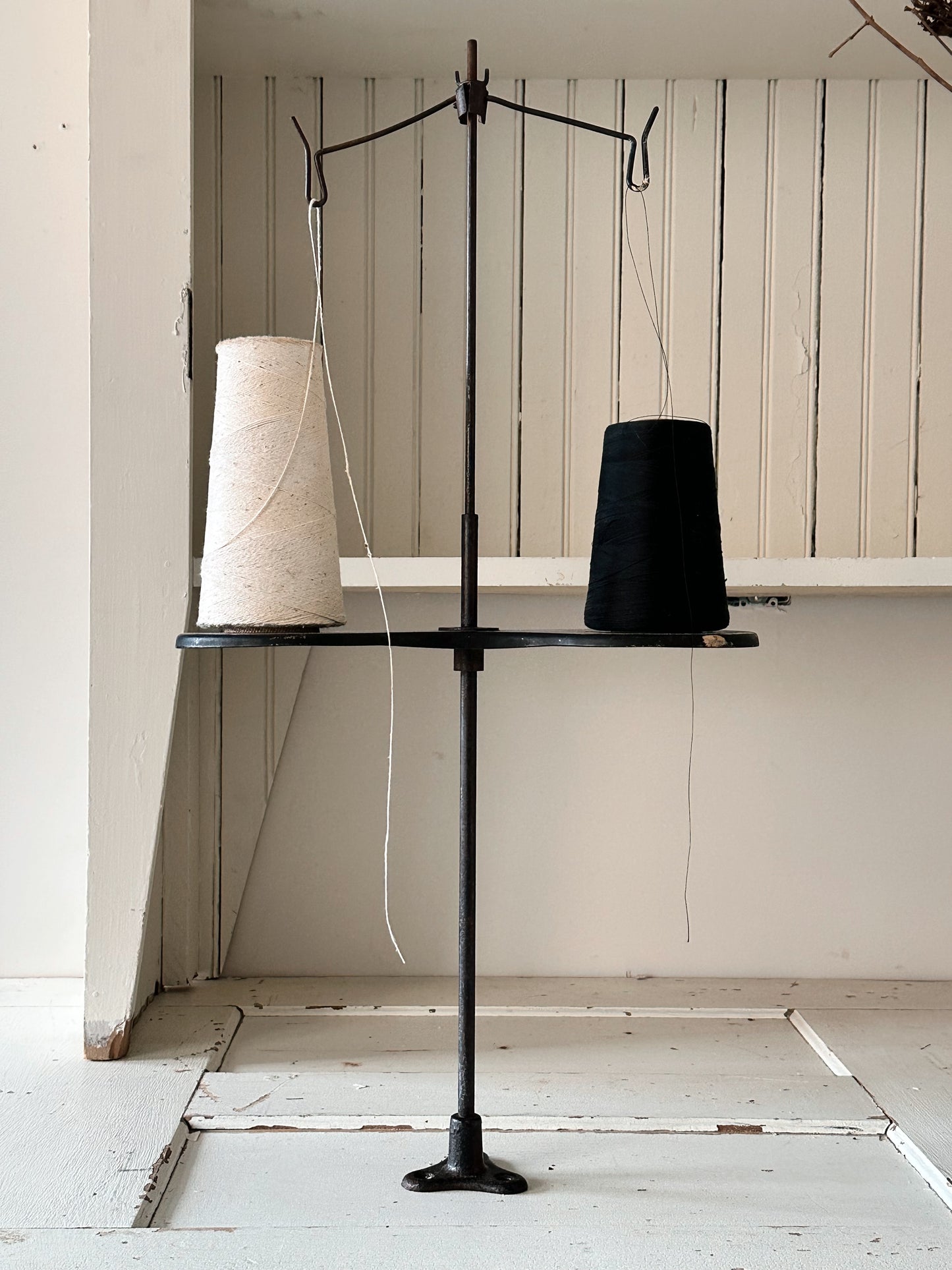Vintage Industrial Double Spool Holder
