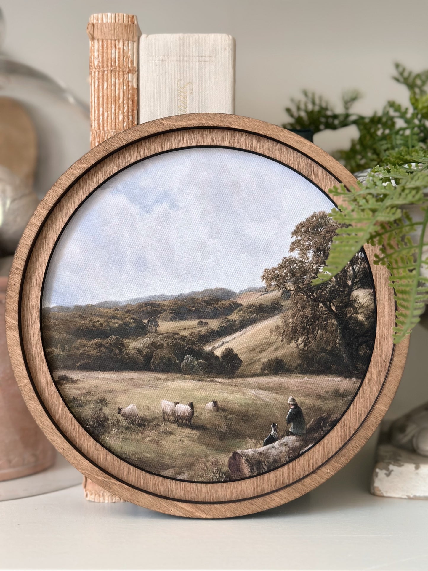 Petite Canvas Print, Sheep on a Hillside