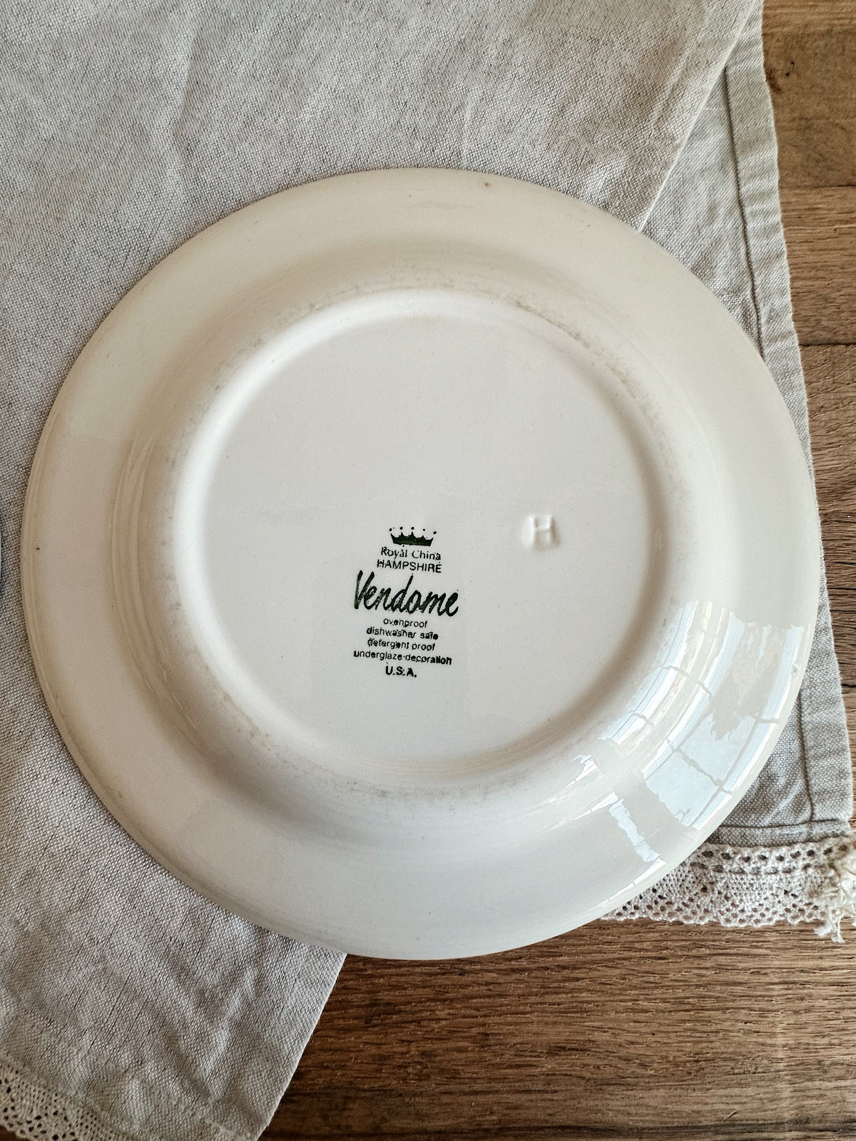Pair of Vintage Vendome Transferware Dinner Plates