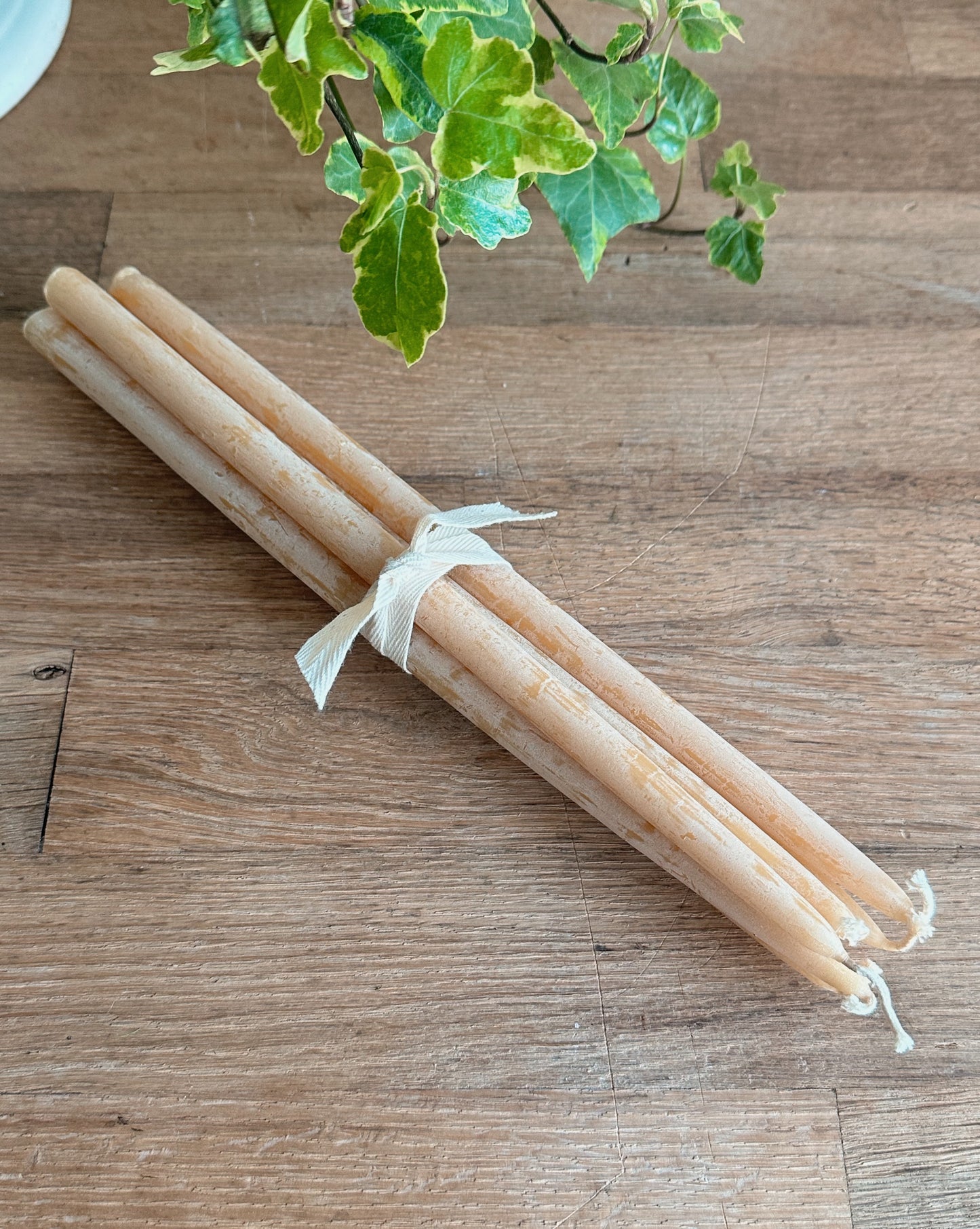 Hand Dipped Slender Beeswax Taper Candles