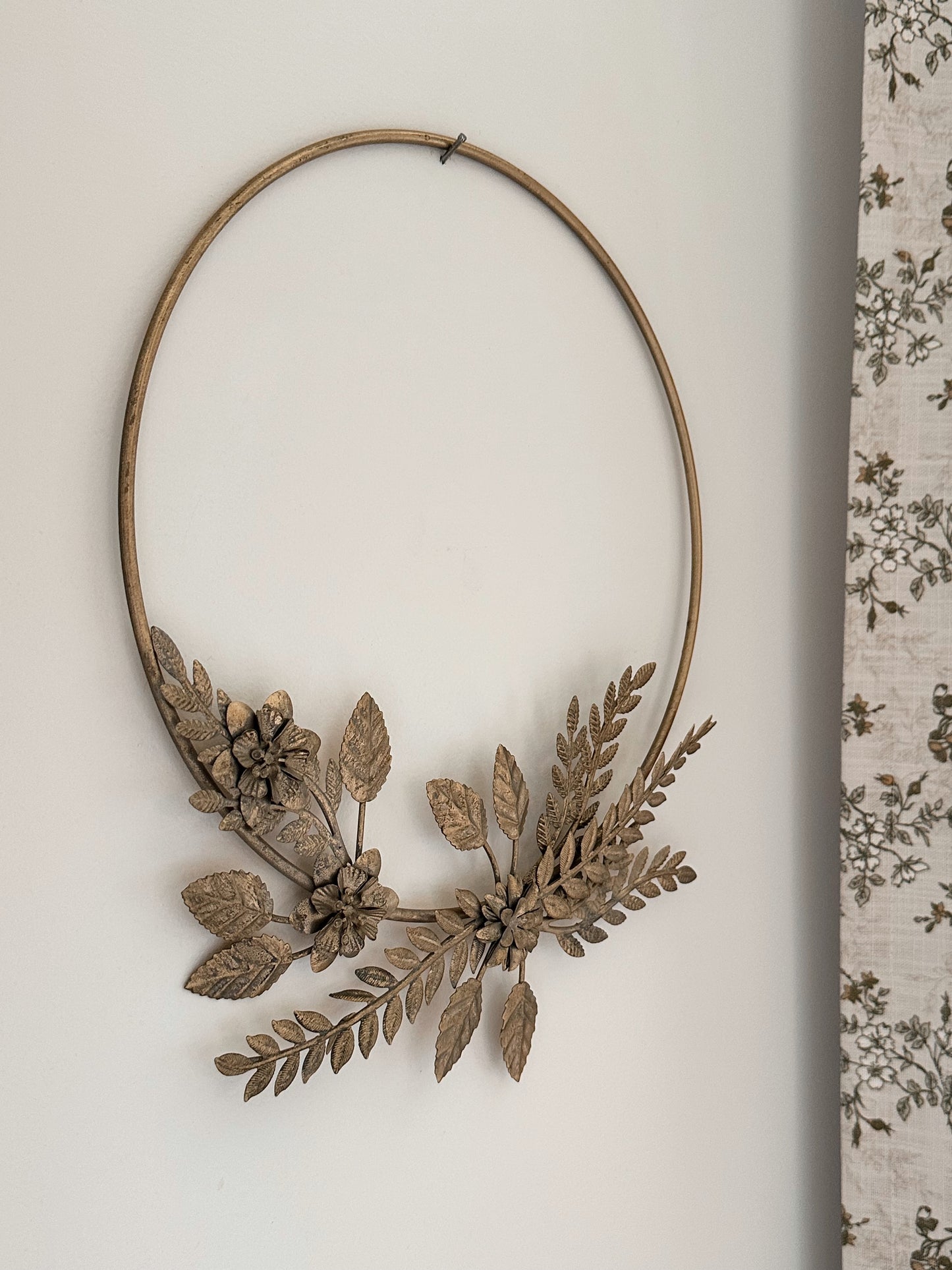 Pressed Metal Floral Wreath