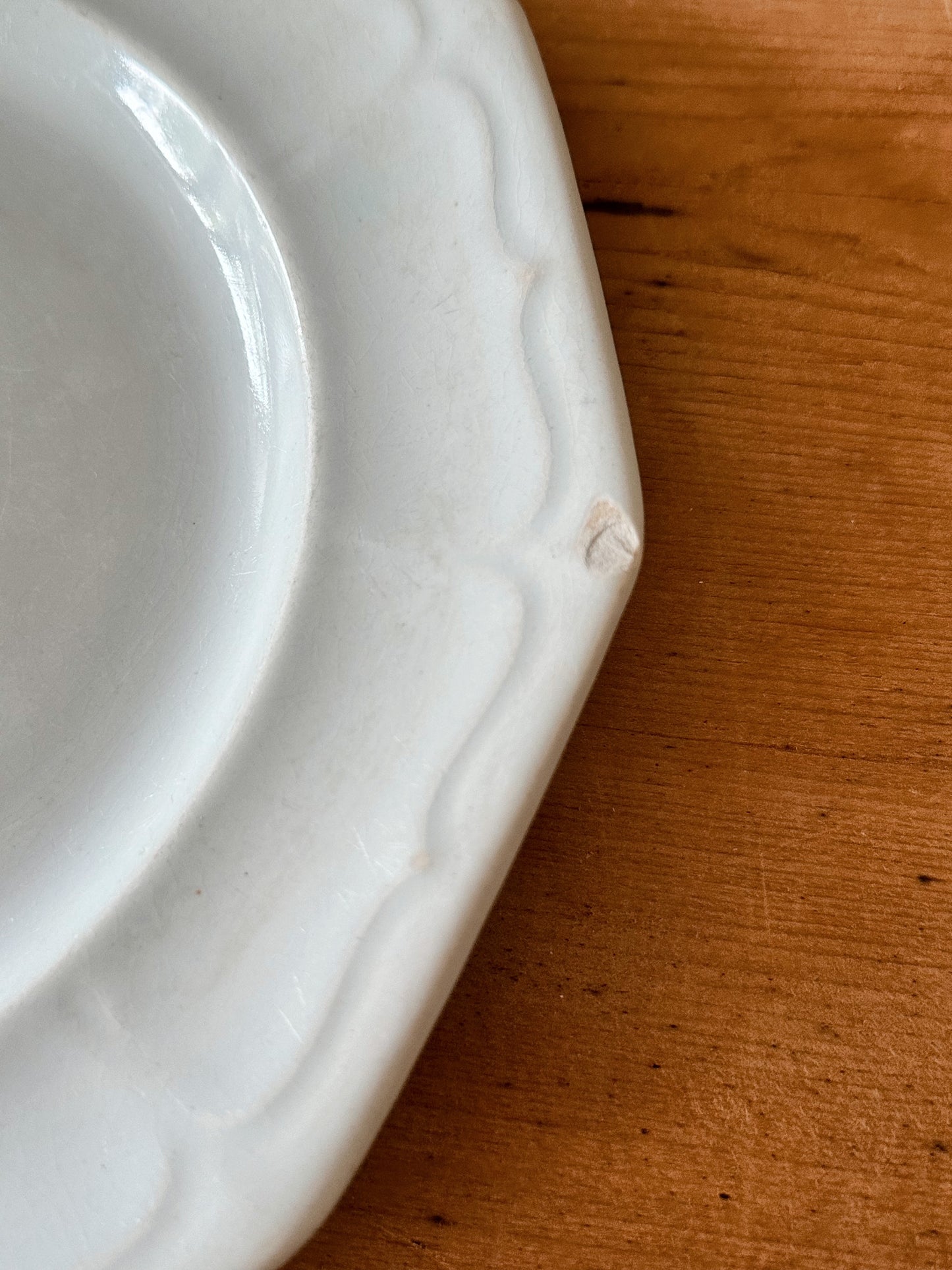 Stack of Three Antique Ironstone Plates