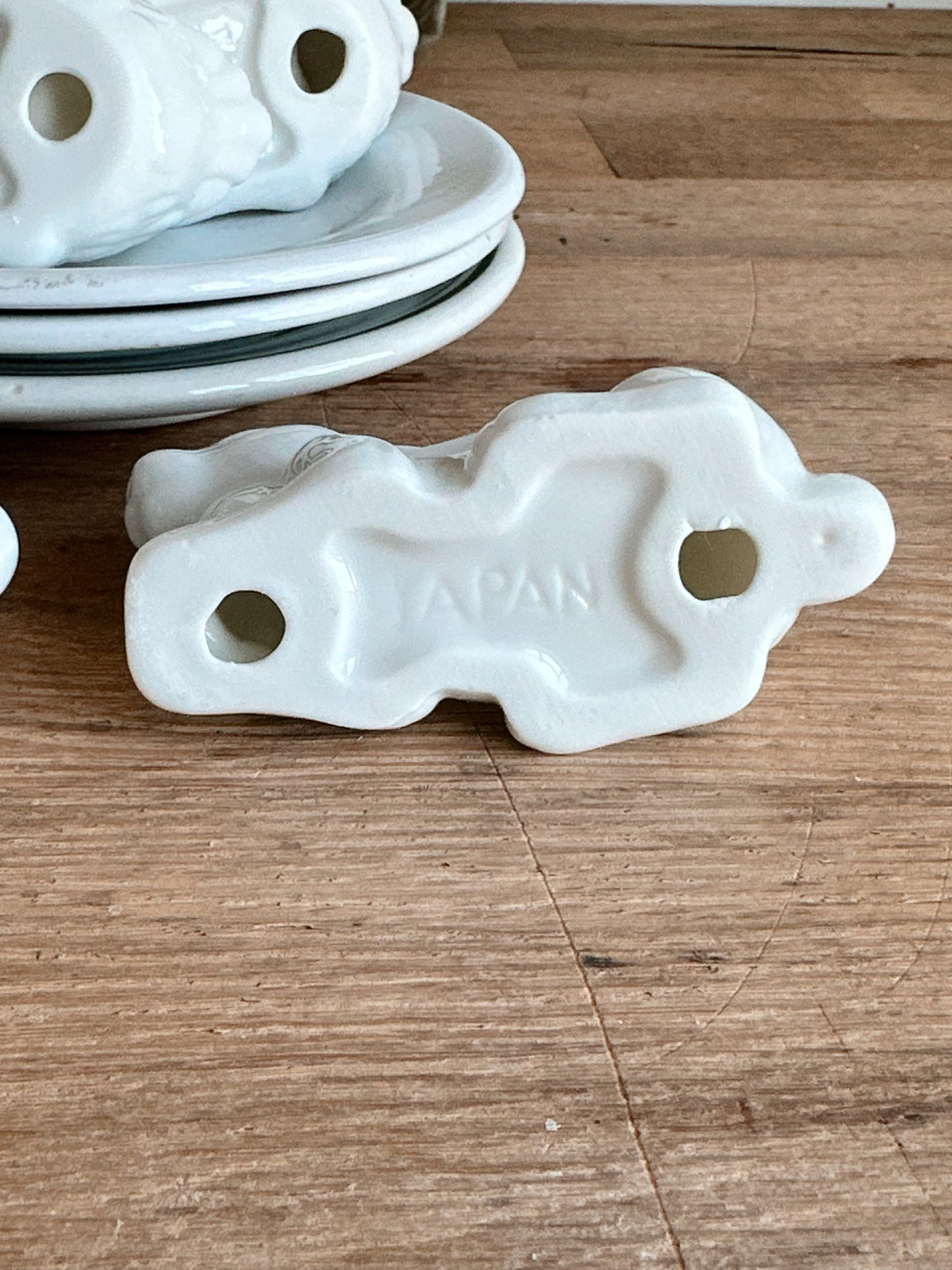 Vintage Duck & Bunny Porcelain Napkin Rings (Japan)