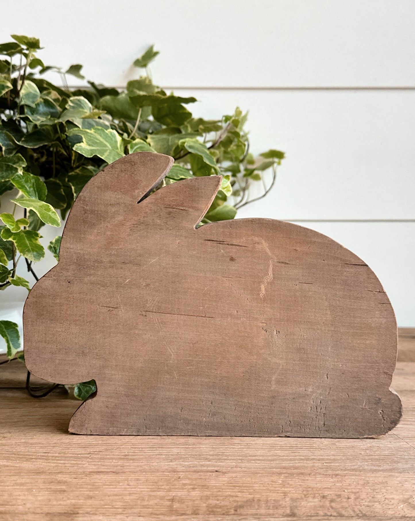 Vintage Wood Bunny Cutout