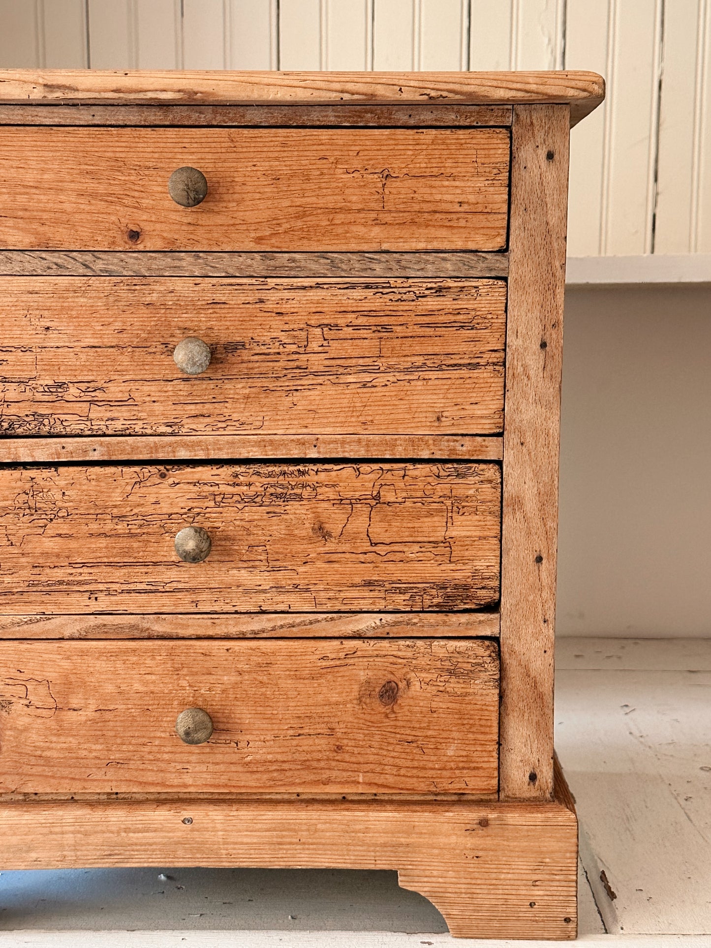Vintage Pine Table Top Size Chest of Drawers