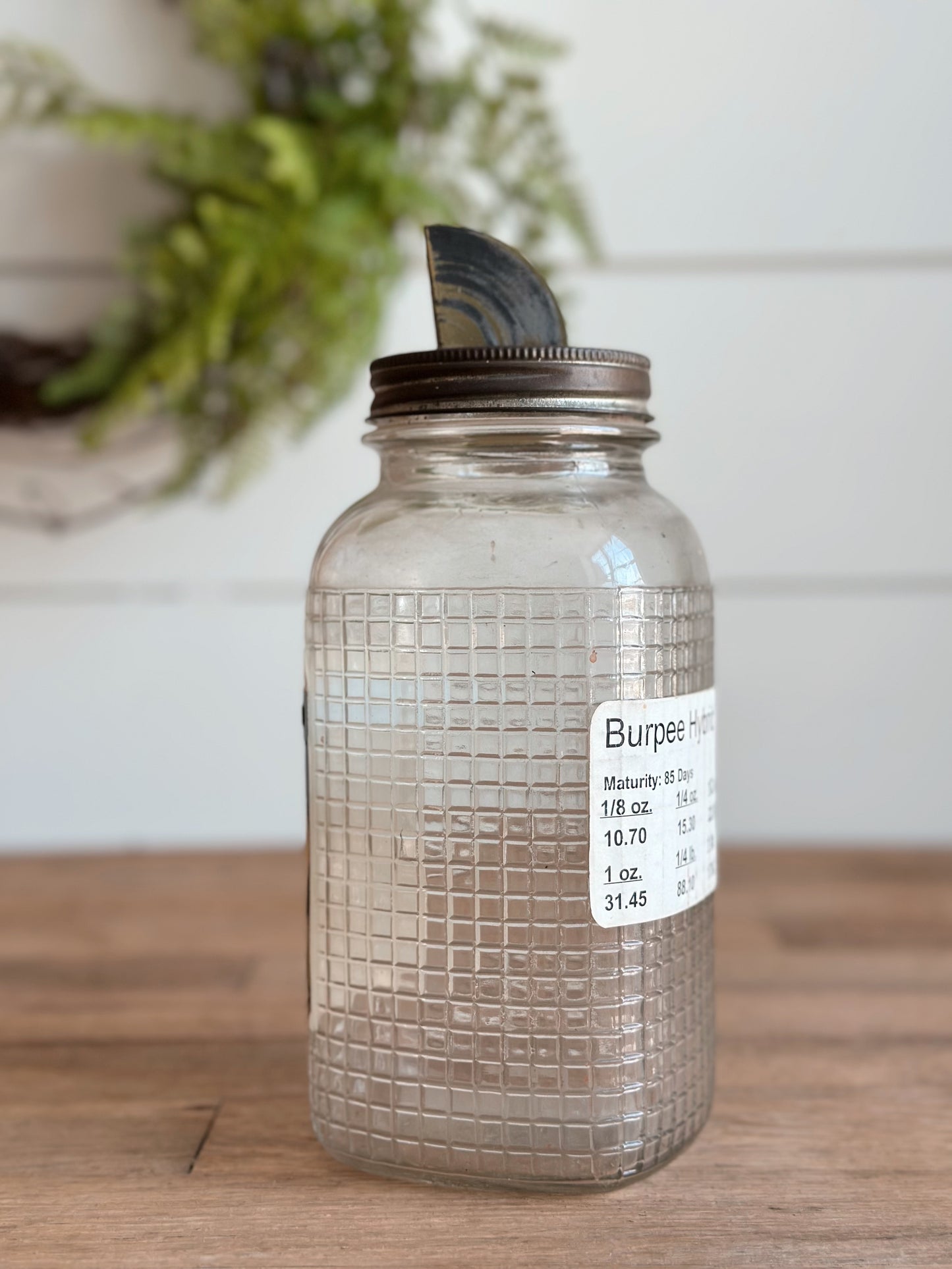 Vintage Seed Jar, Cantaloupe