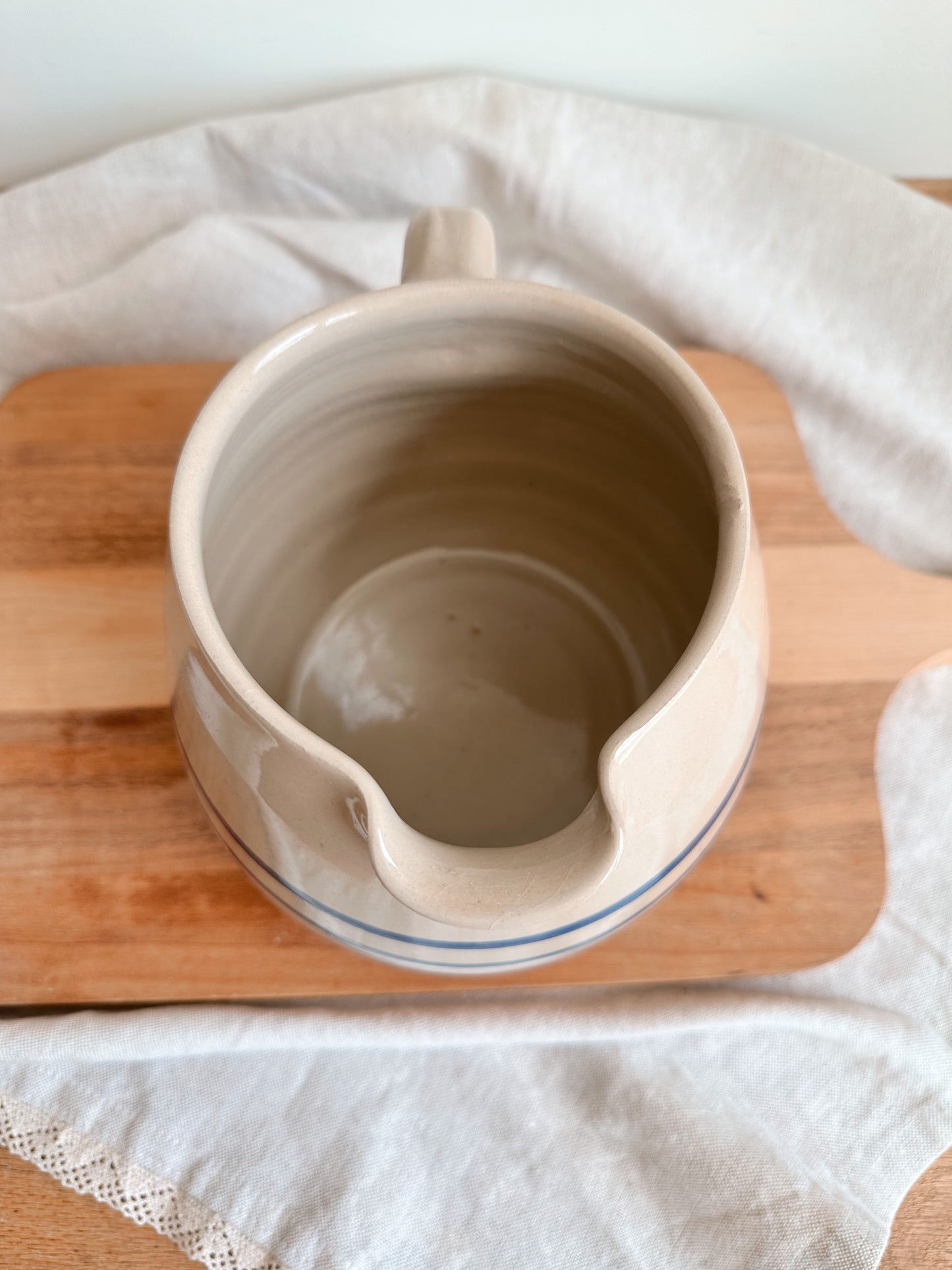 Vintage Pottery Buttermilk Pitcher
