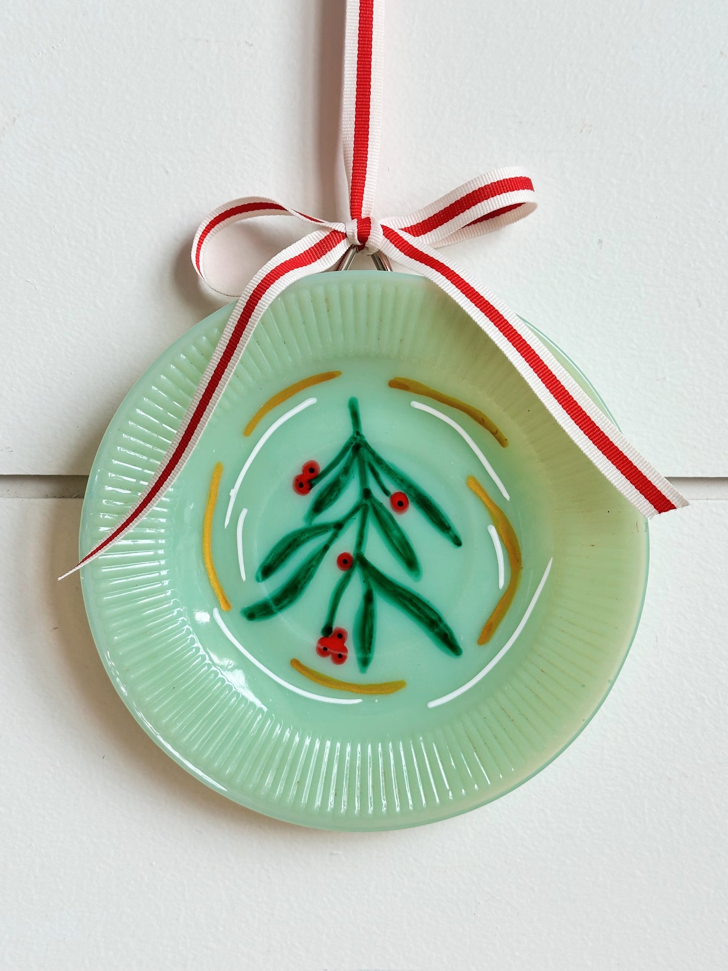 Hand Painted Vintage Jadeite