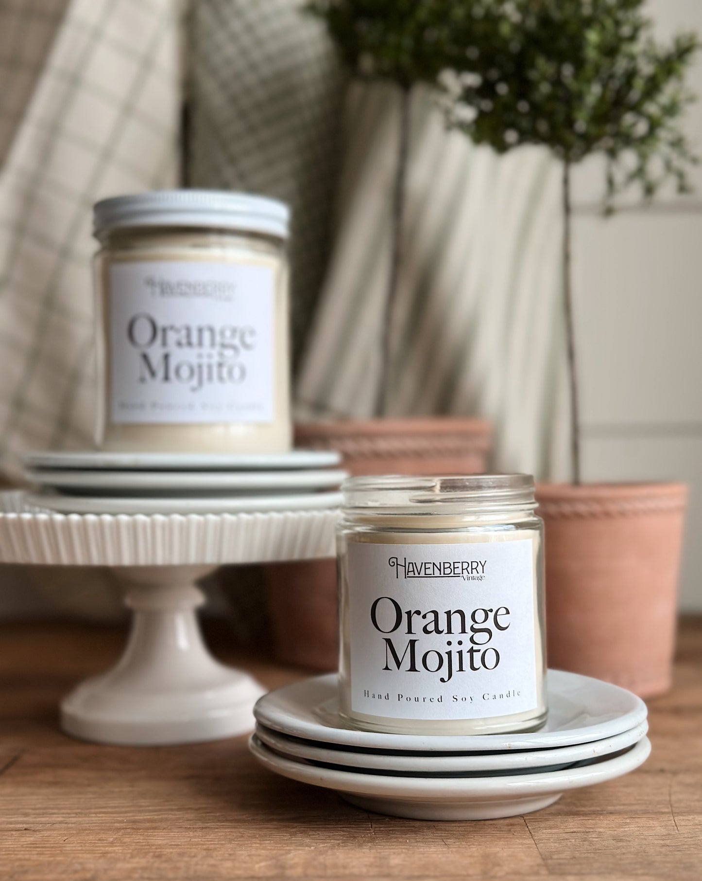 Hand Poured Orange Mojito Candle