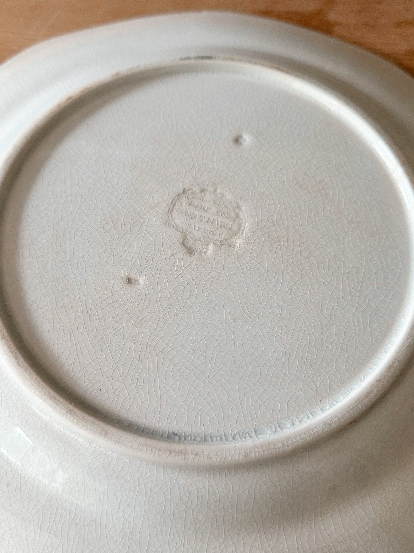 Stack of Three Antique Ironstone Plates