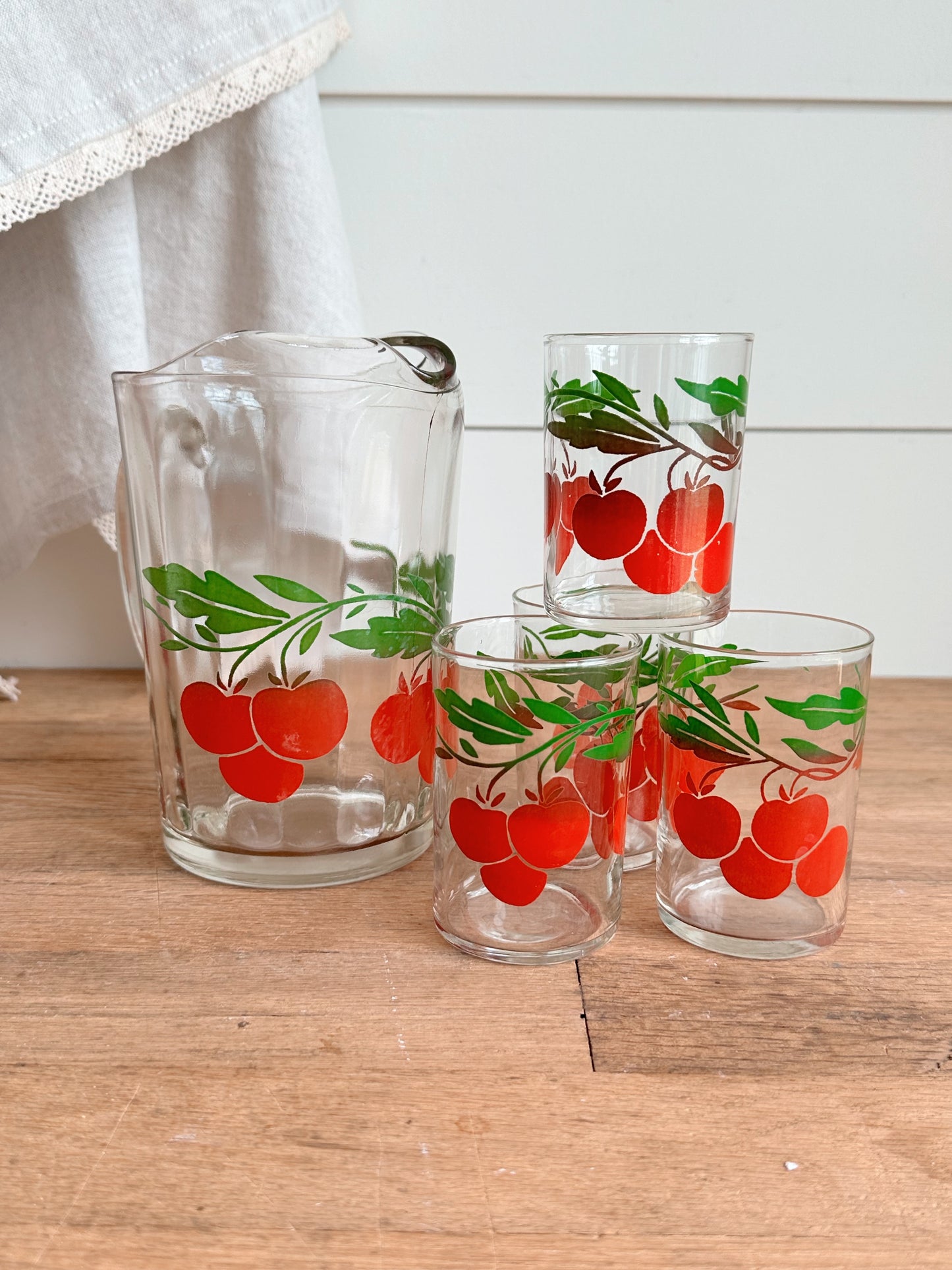 Vintage Juice Pitcher & Glasses