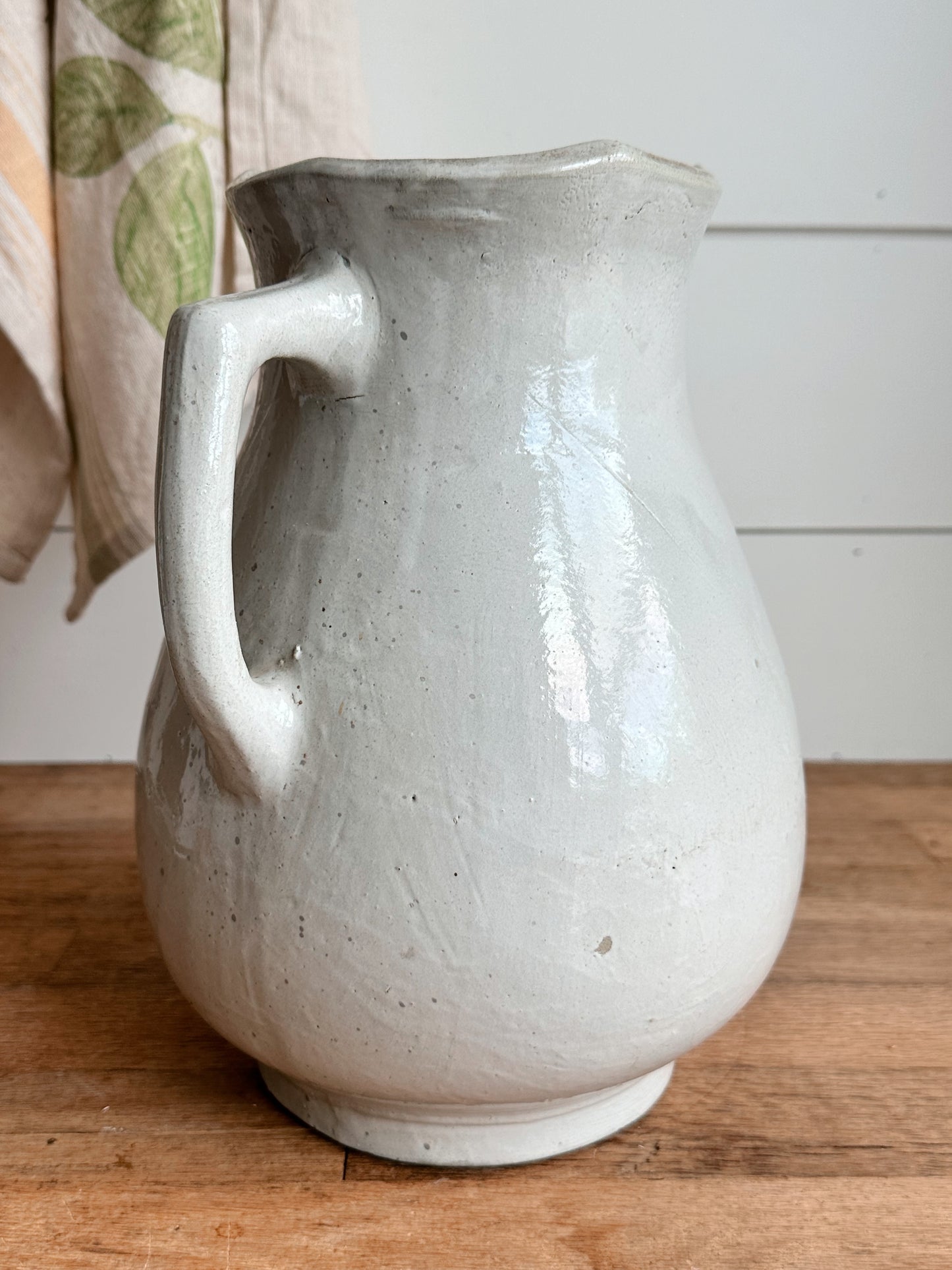 Rustic Vintage Stoneware Pitcher