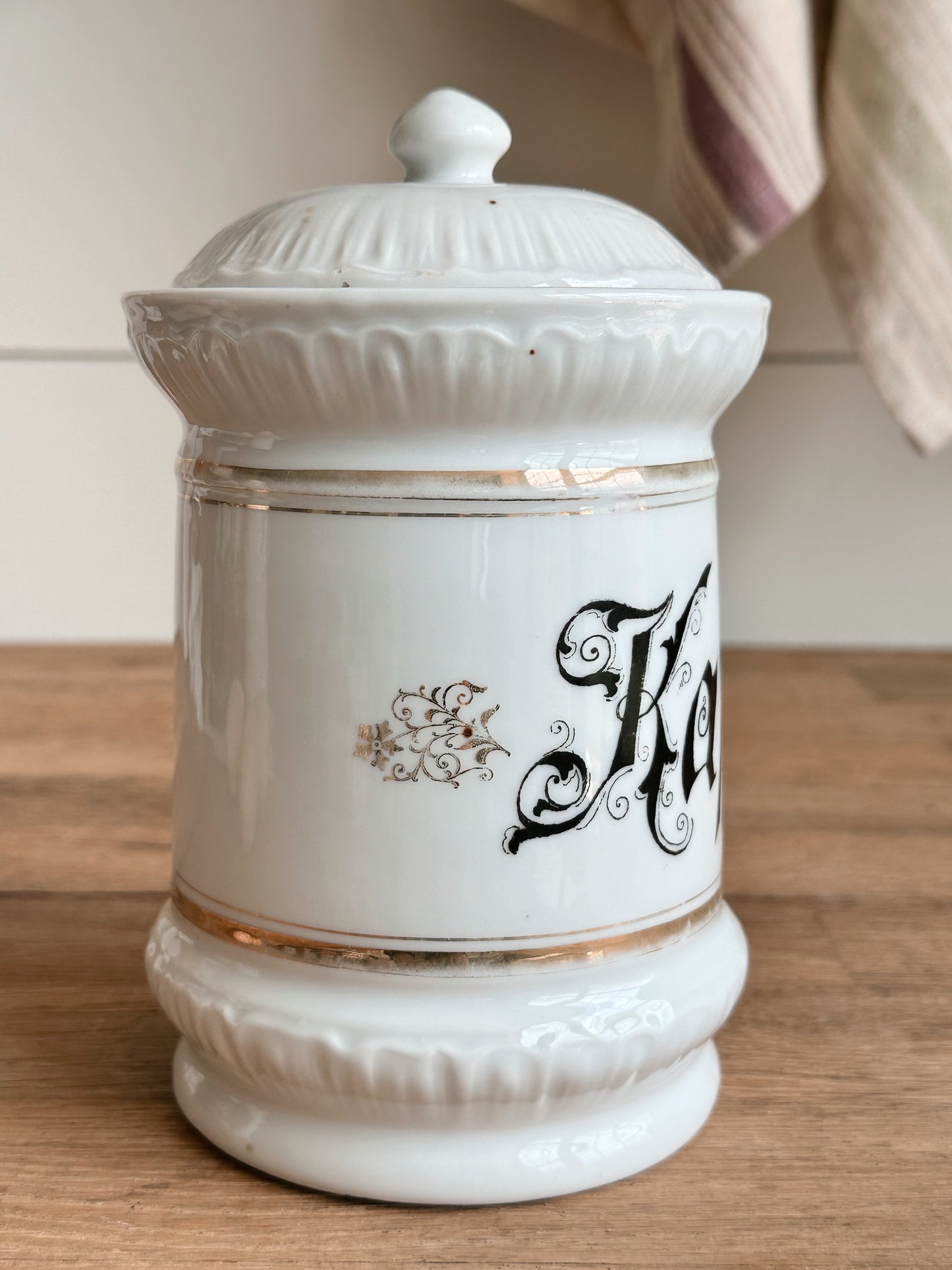 Vintage Porcelain German Coffee Canister