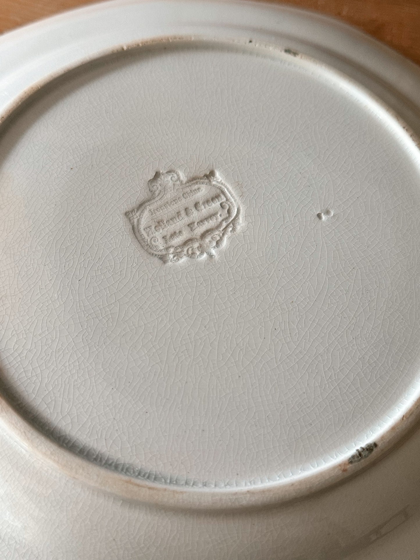 Stack of Three Antique Ironstone Plates
