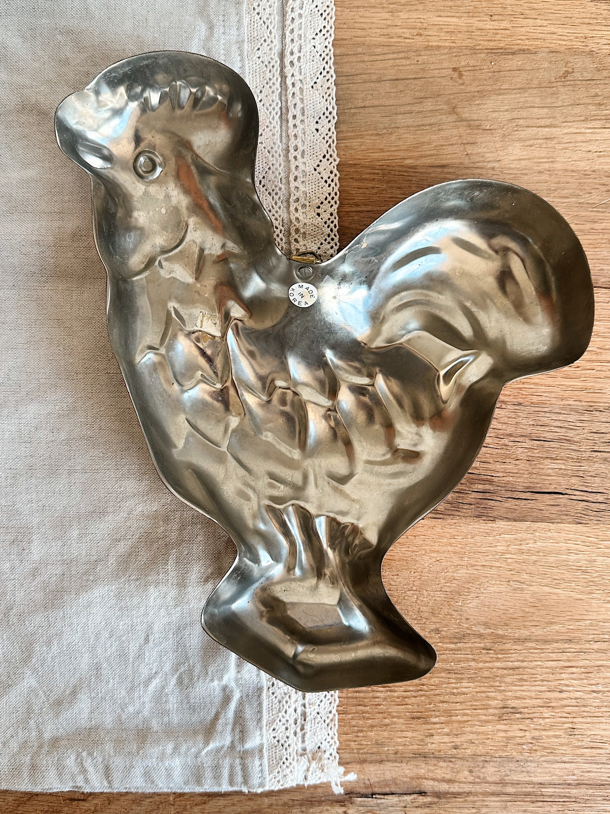 Vintage Copper Rooster Jelly Mold