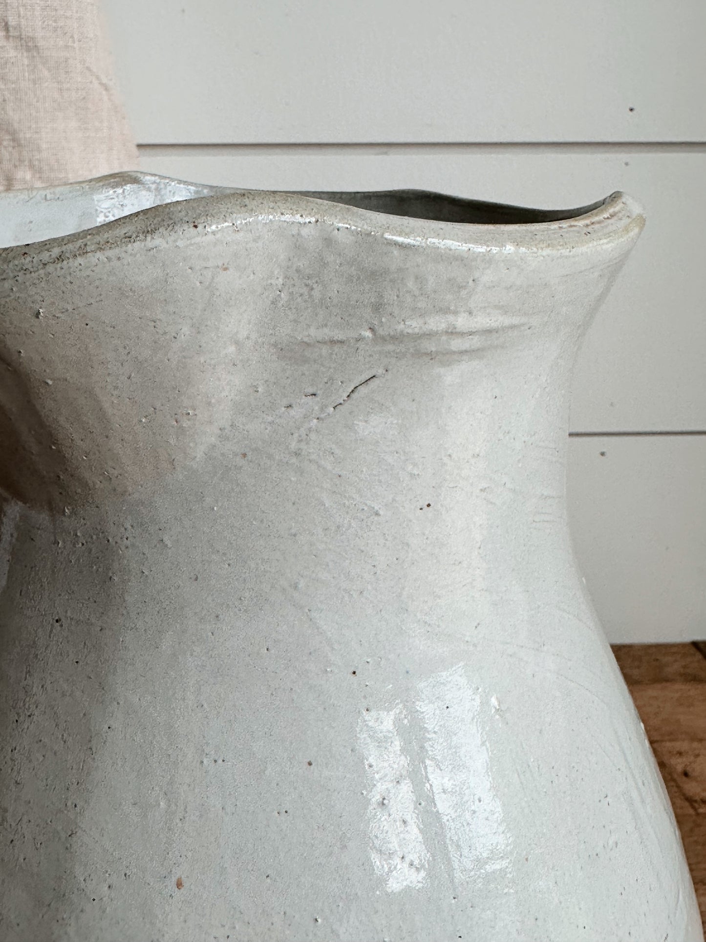 Rustic Vintage Stoneware Pitcher