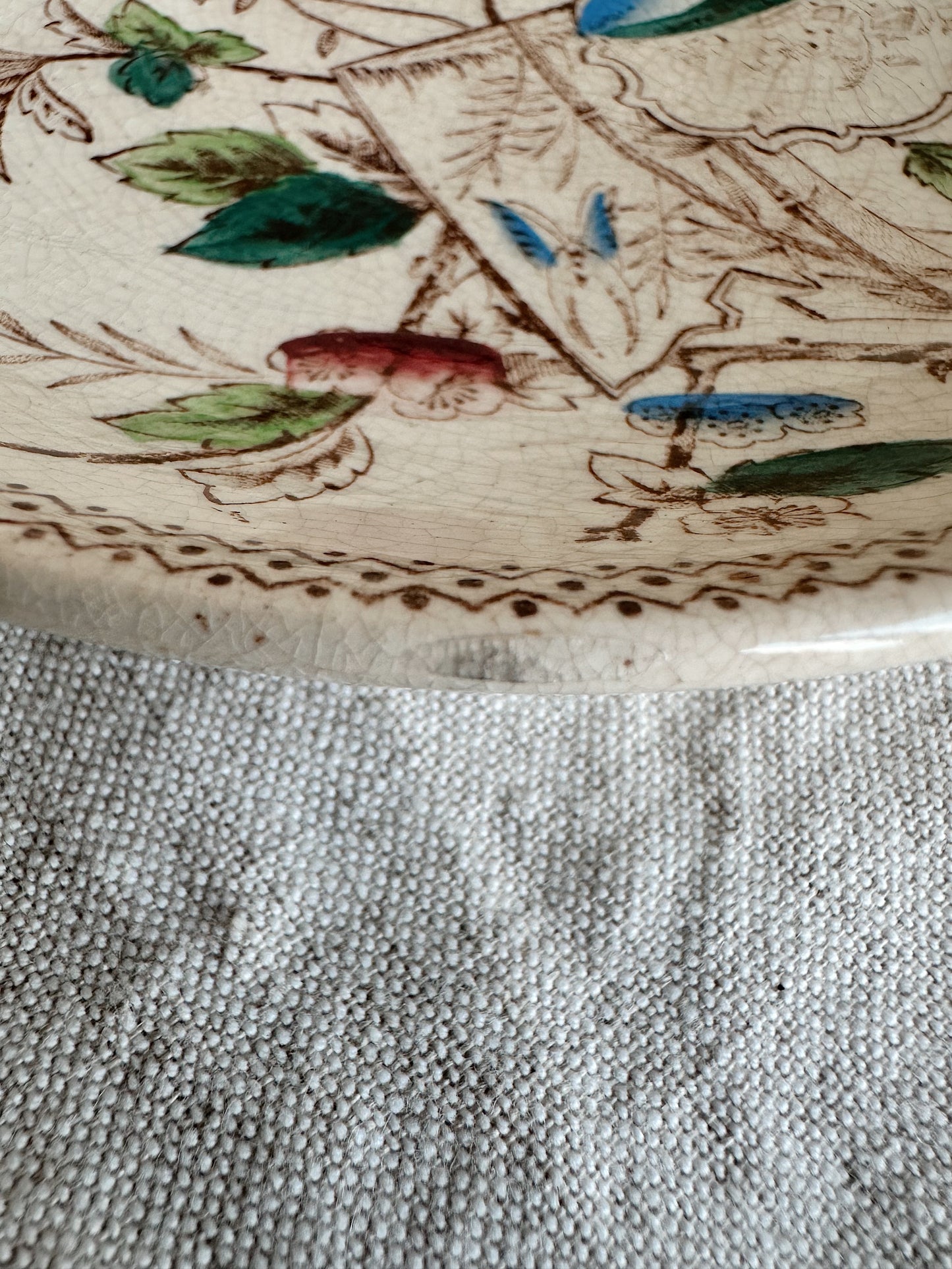 Beautifully Unique Antique Ironstone Dish, London