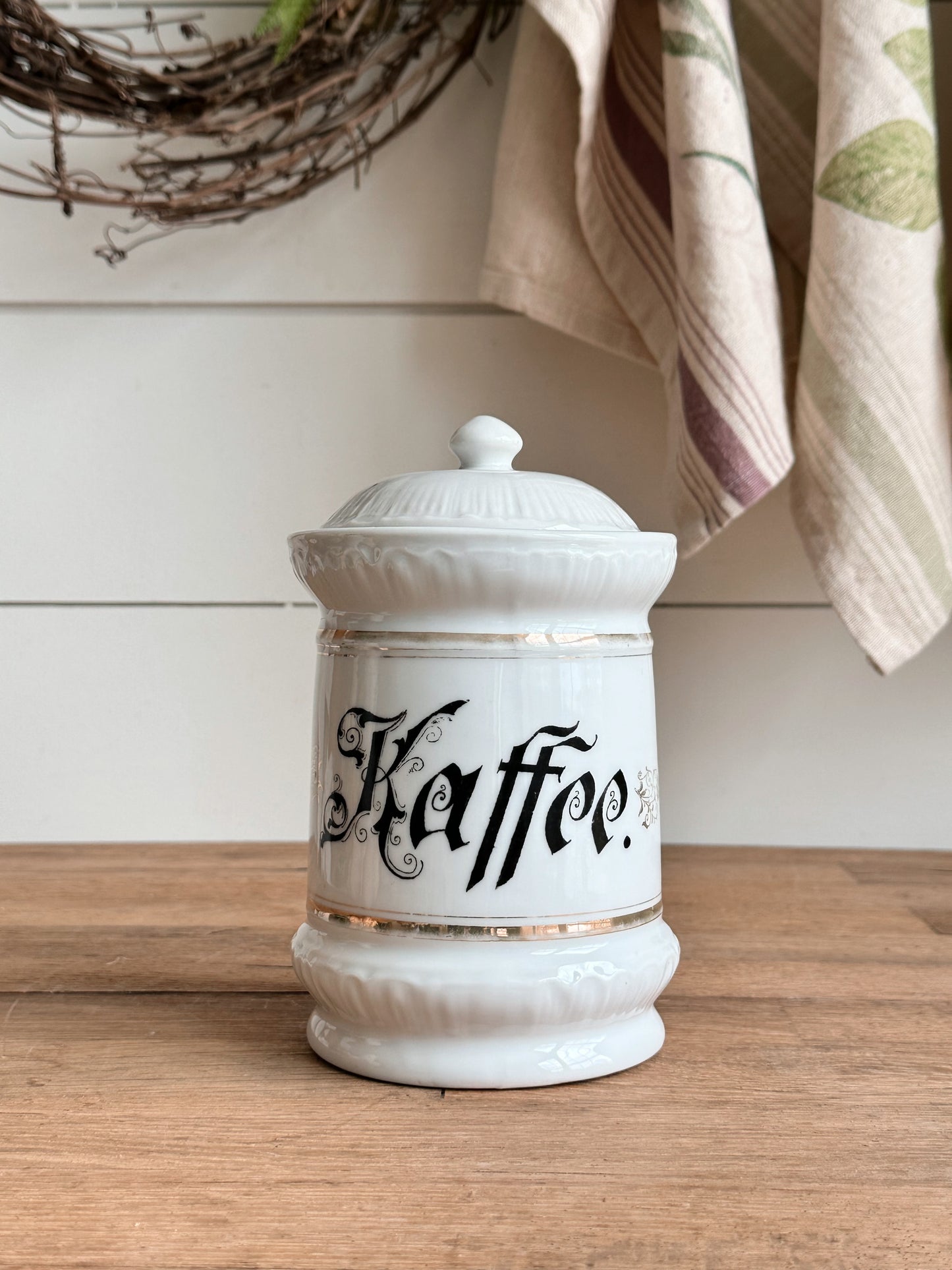 Vintage Porcelain German Coffee Canister