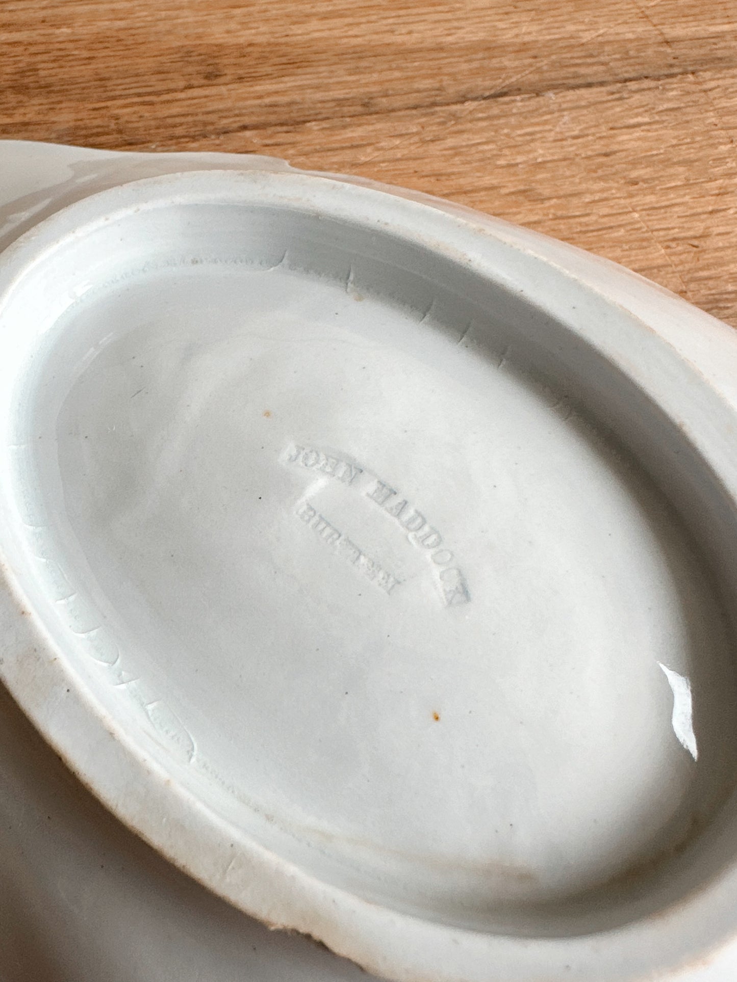 Antique John Maddock Ironstone Relish Dish