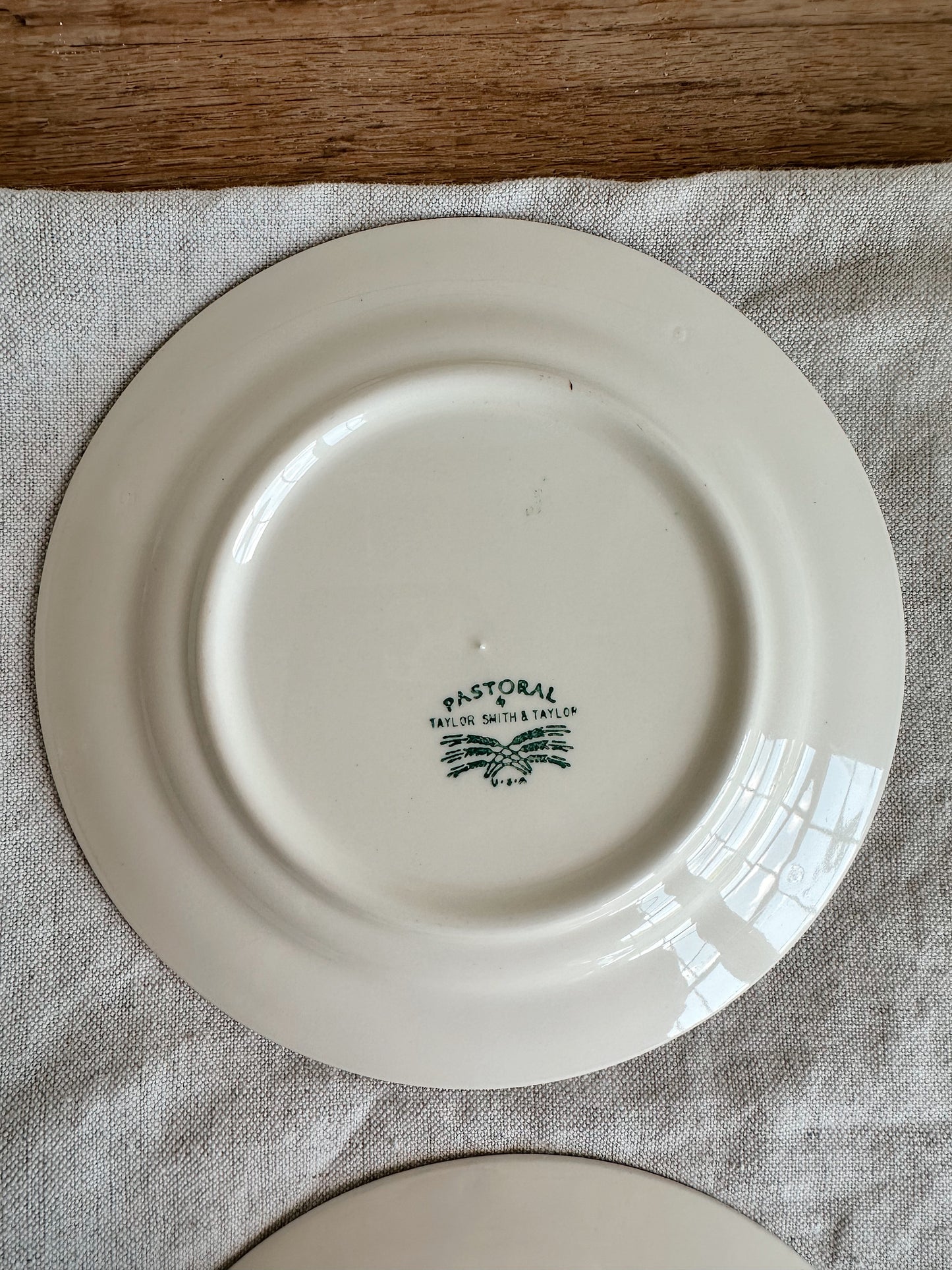 Pair of Taylor, Smith & Taylor Pastoral Dessert Plates