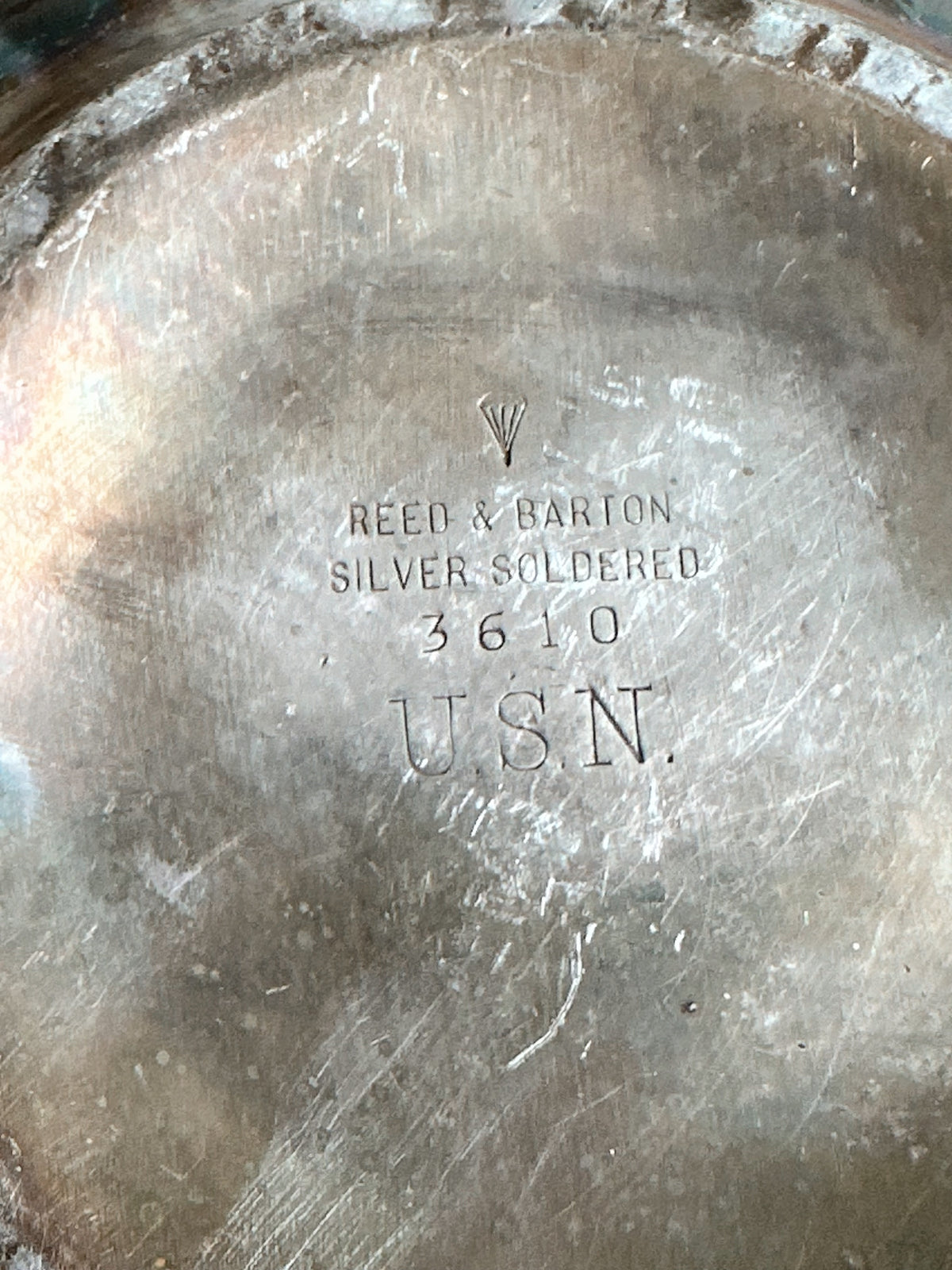 Vintage Reed & Barton Silver Soldered US Navy Sugar Bowl
