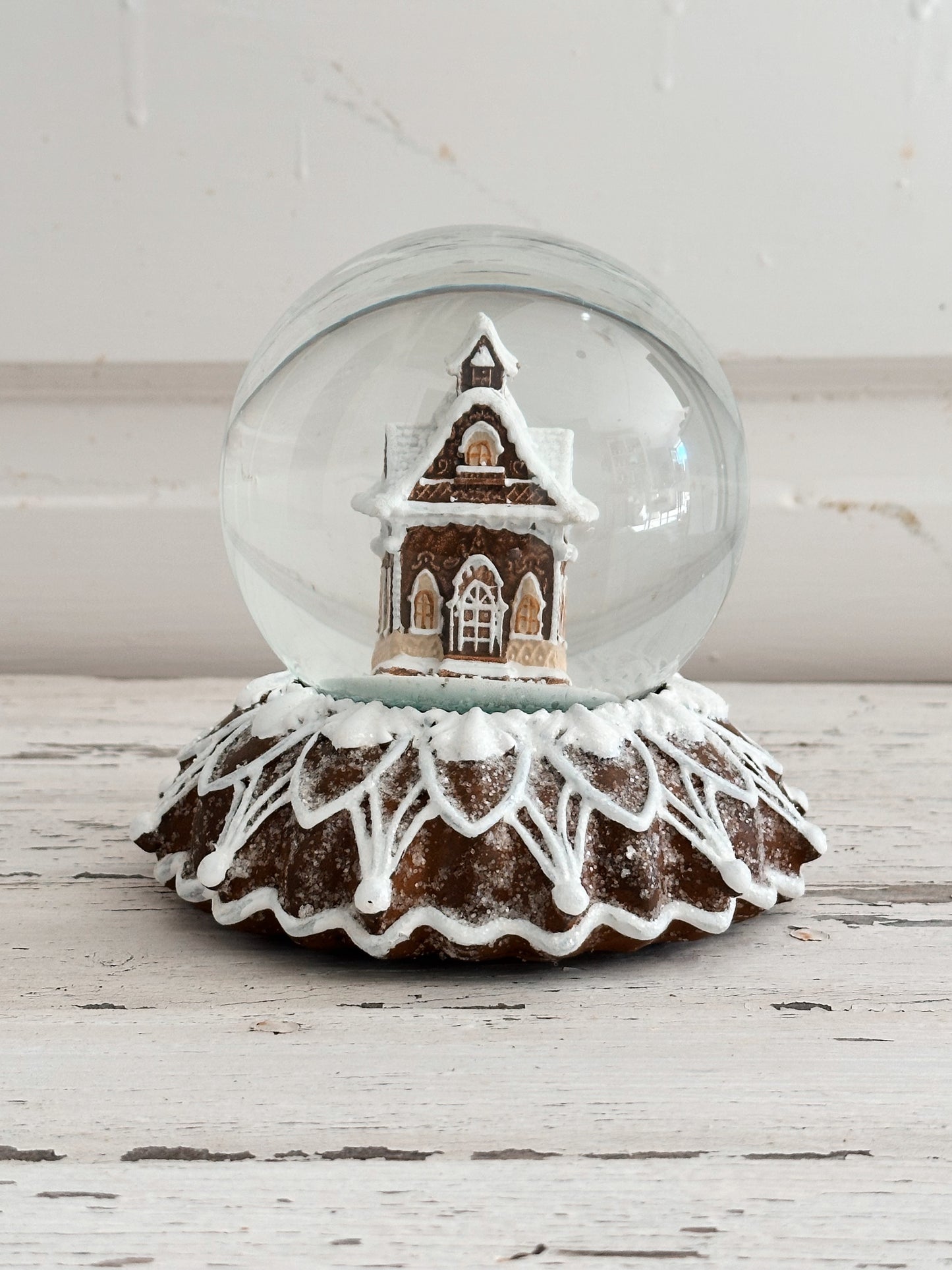 Glittered Gingerbread Snow Globe