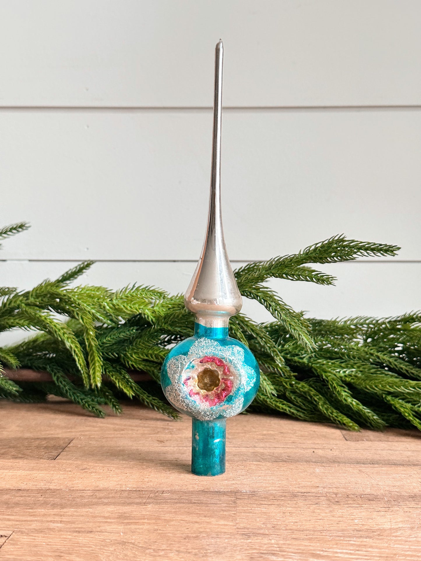 Vintage Glass Tree Topper (West Germany)
