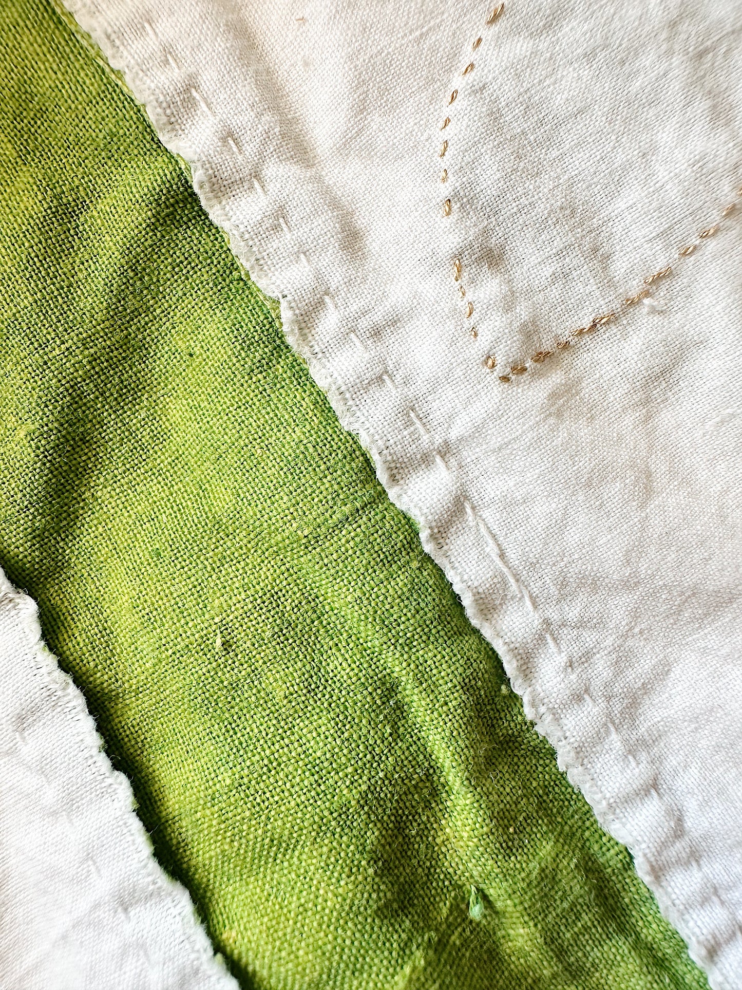 Vintage Hand Appliqué Flower Trellis Quilt Top