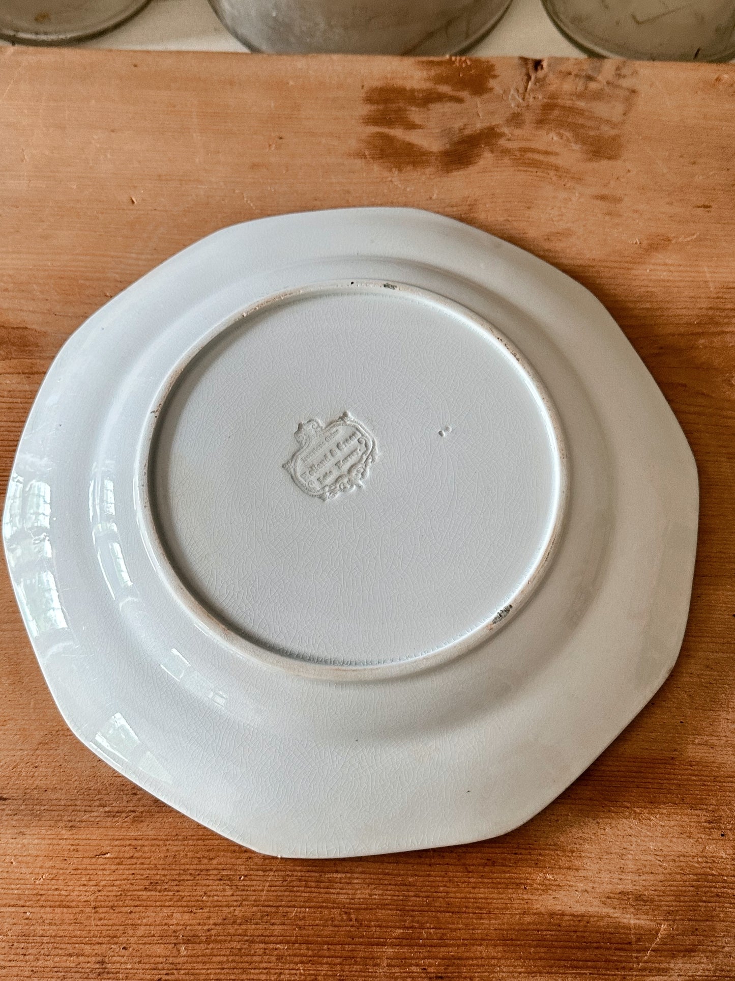 Stack of Three Antique Ironstone Plates